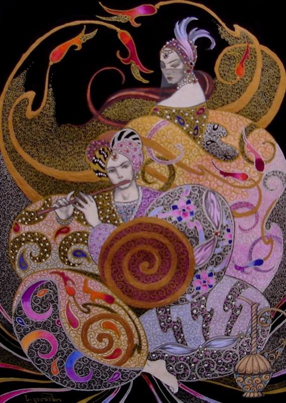 სოფიო ვარაზი ''სიყვარულის ცეცხლი'', ქაღალდი, შერეული ტექნიკა, 30X21სმ..jpg