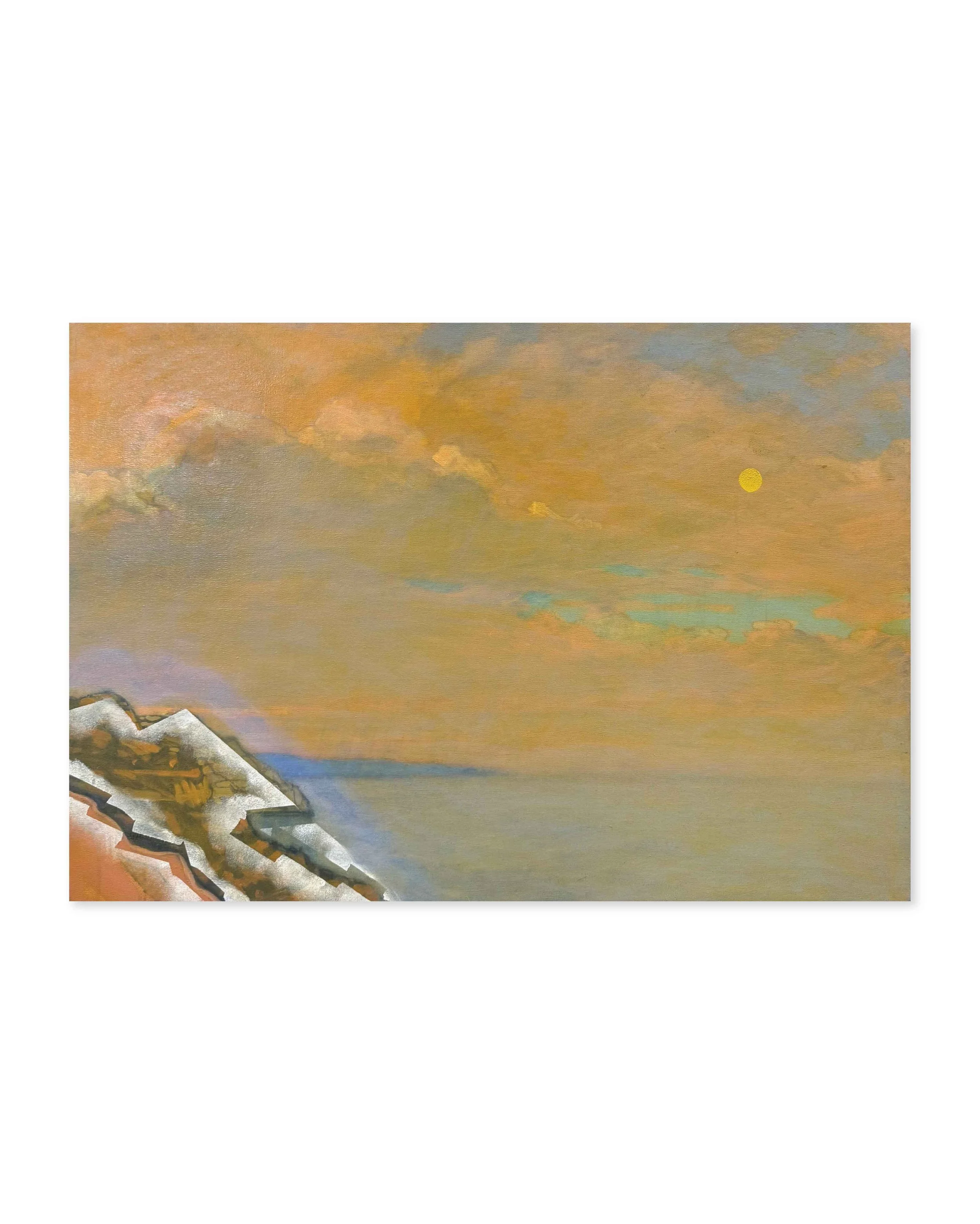 Kote Sulaberidze ‘The Sun warms even the north shore’, oil on canvas, 55 x 80 cm. 2017