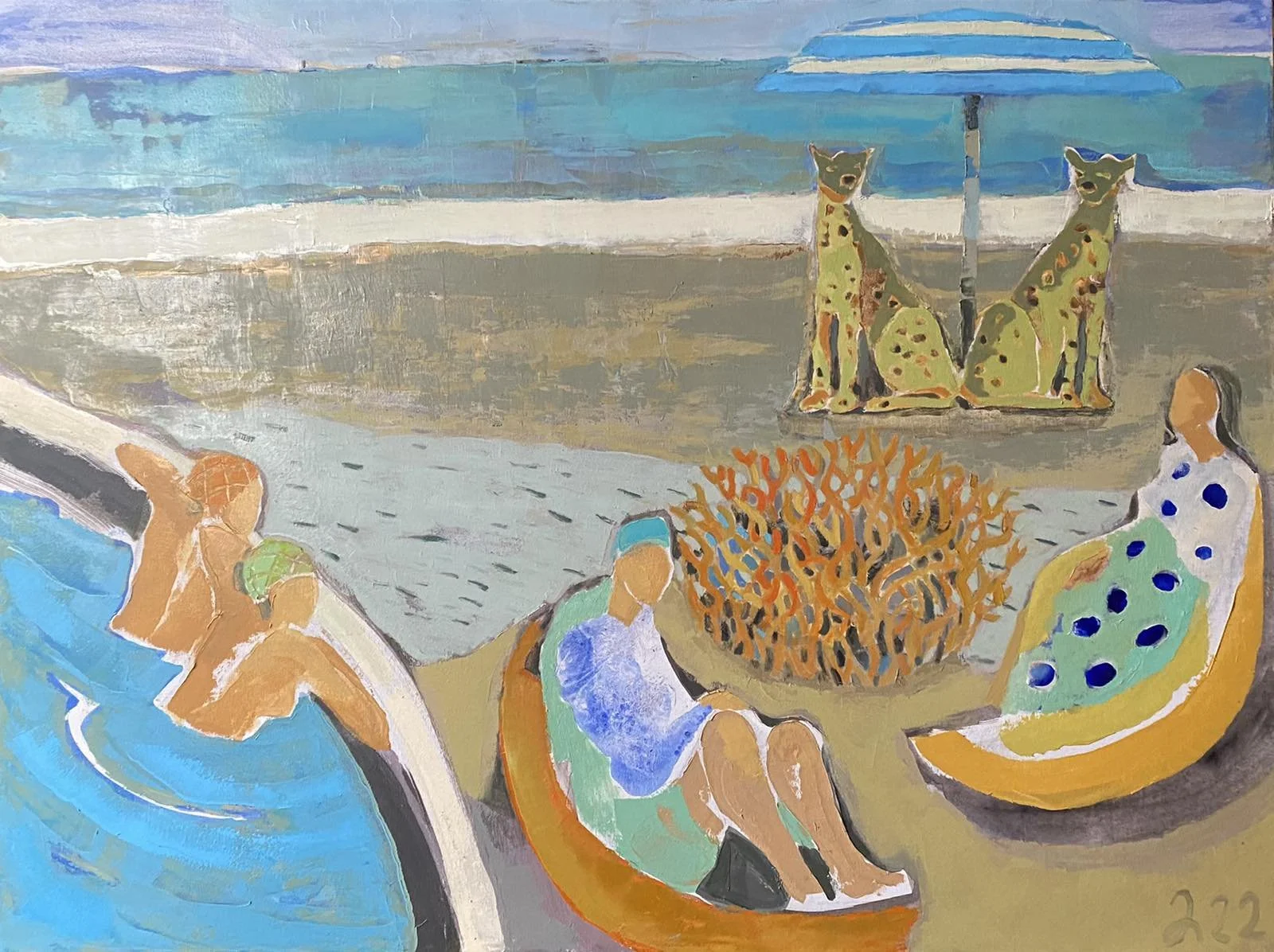 Tamuna Melikishvili ‘Corals’, Oil on Canvas, 90X100 cm.