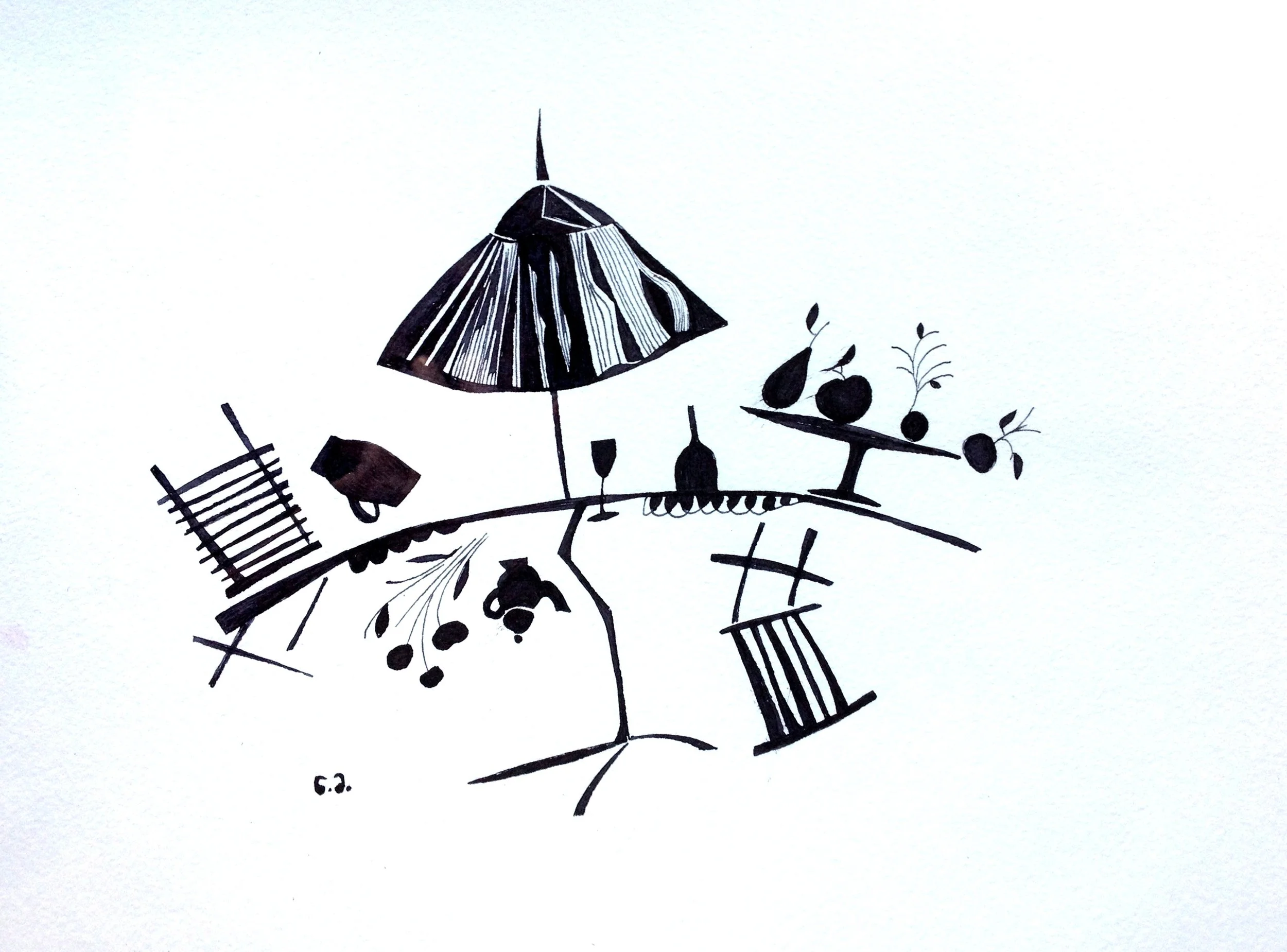 BANQUET WITH AN UMBRELLA