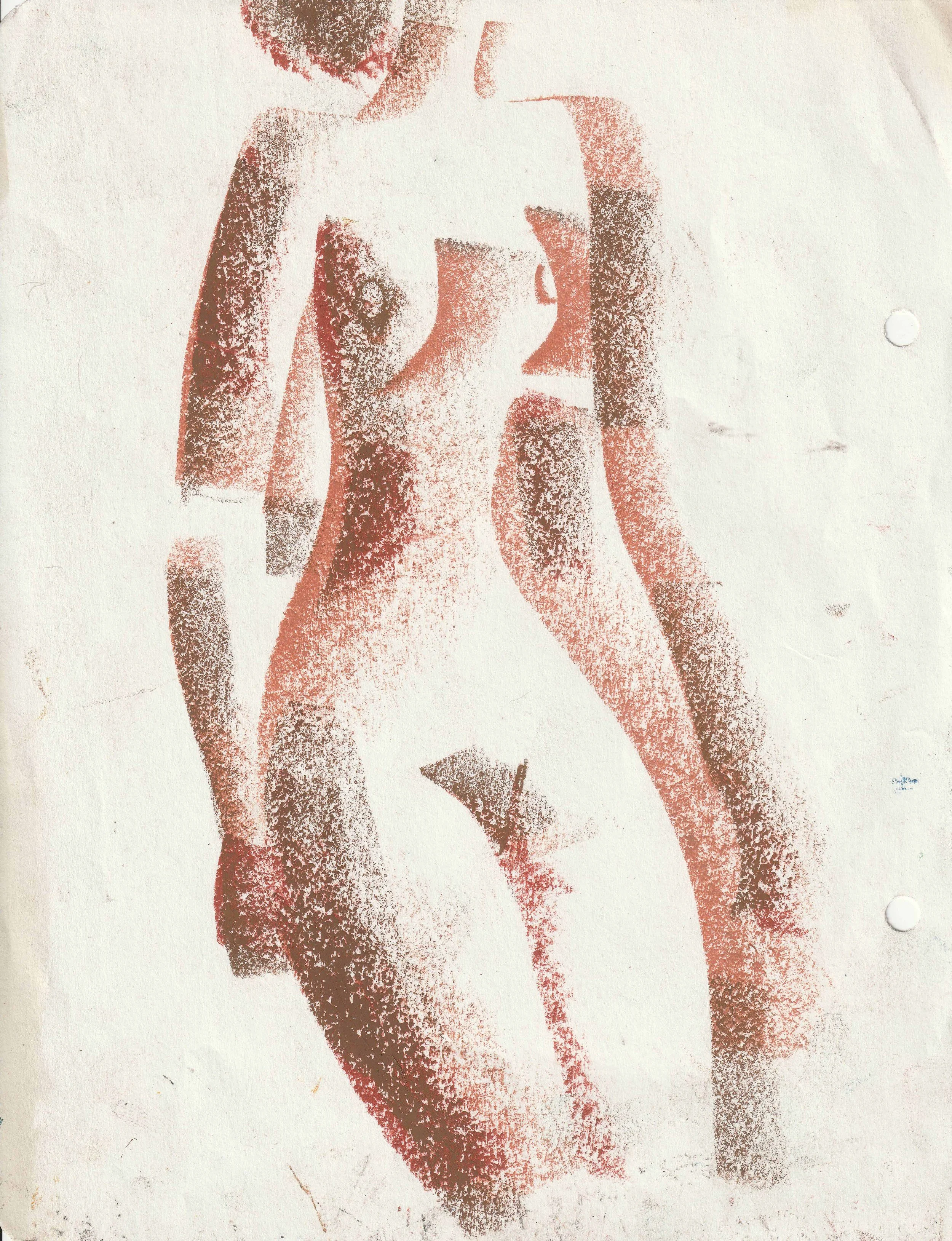 Tengiz Mirzashvili ‘Composition’ pastel on paper, 22 x 16.6 cm.