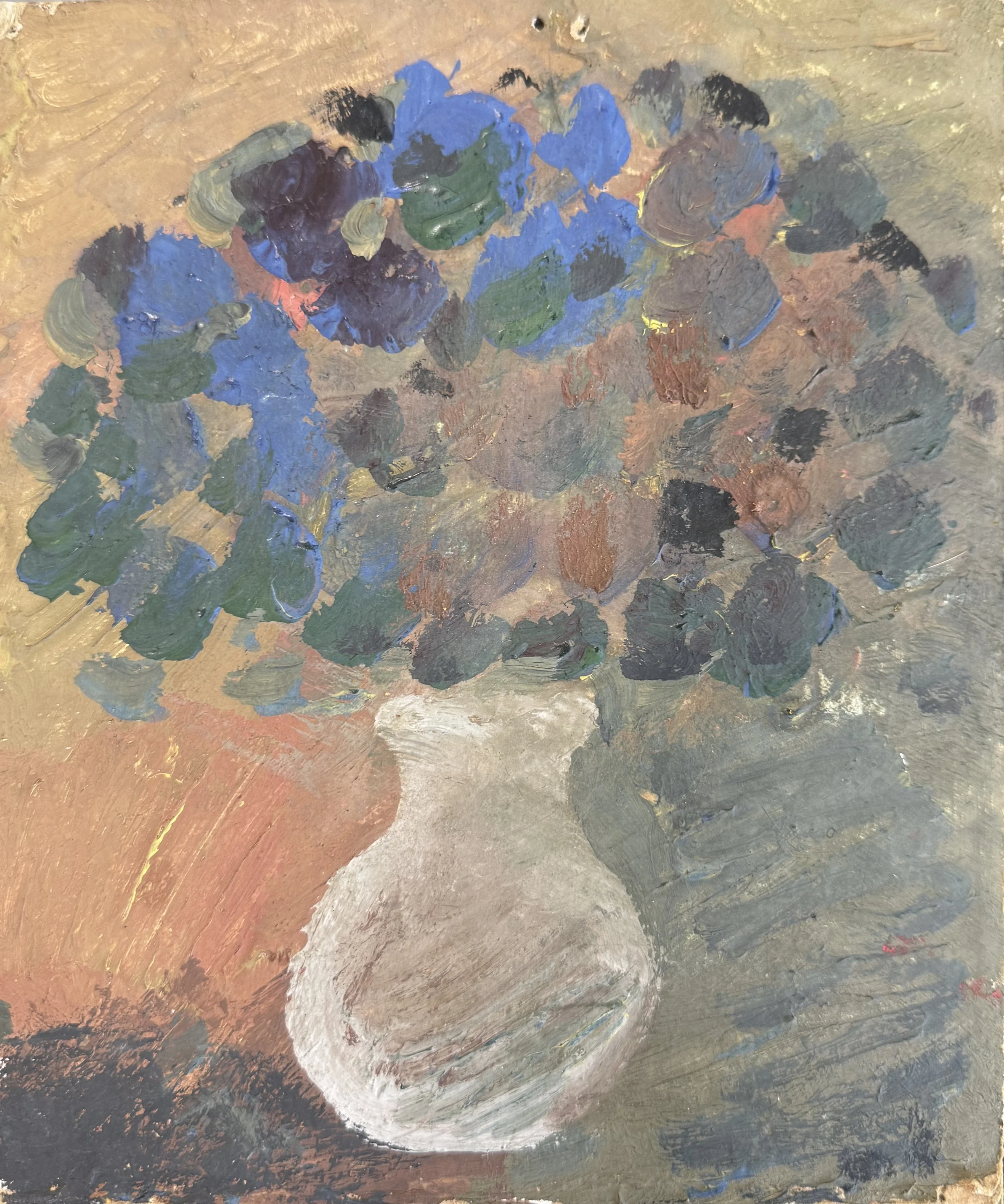 Tengiz Mirzashvili 'Still life', tempera on board, 20.5 x 16.5 cm.