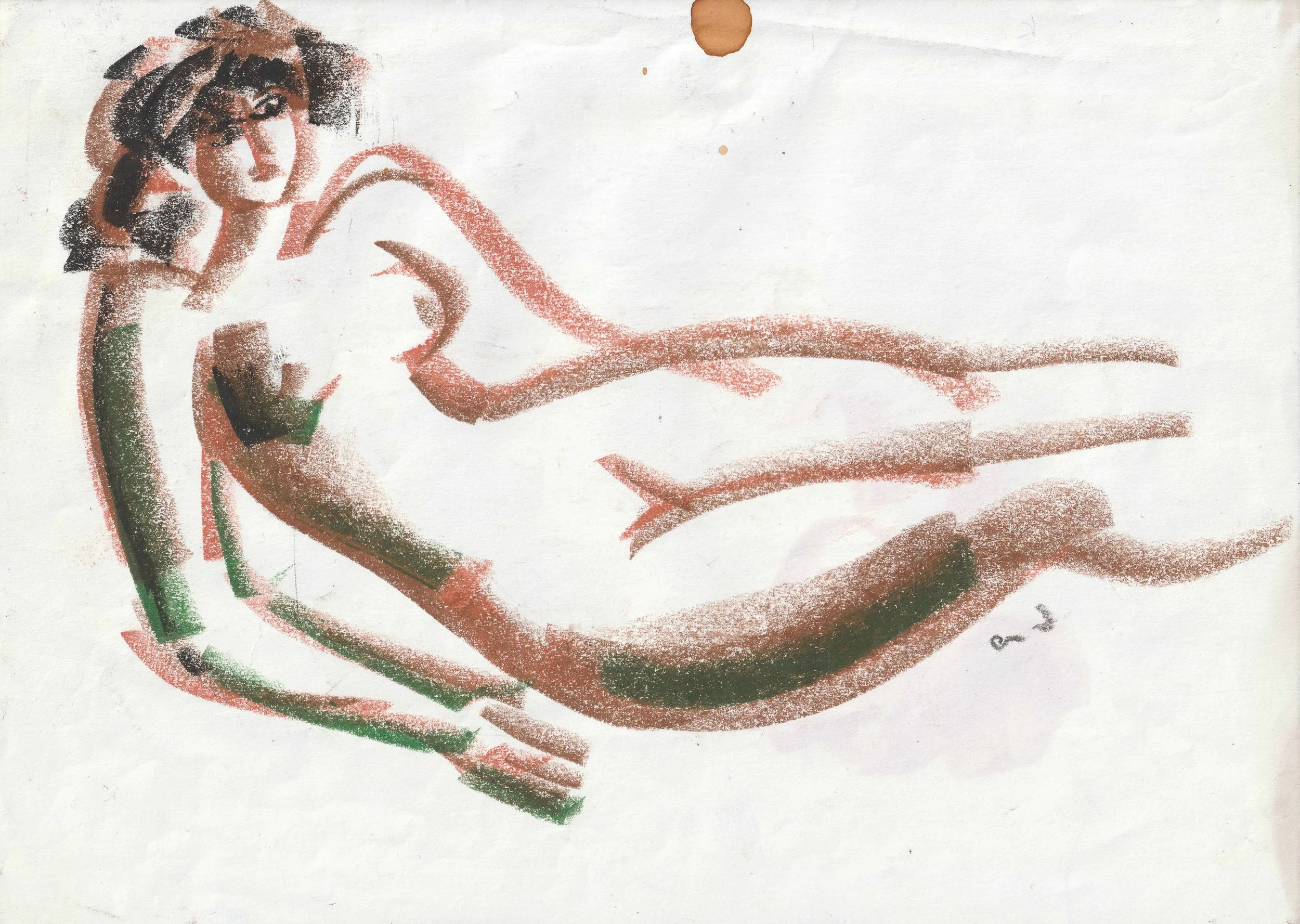 Tengiz Mirzashvili ‘Composition’ pastel on paper, 21 x 29,5 cm.