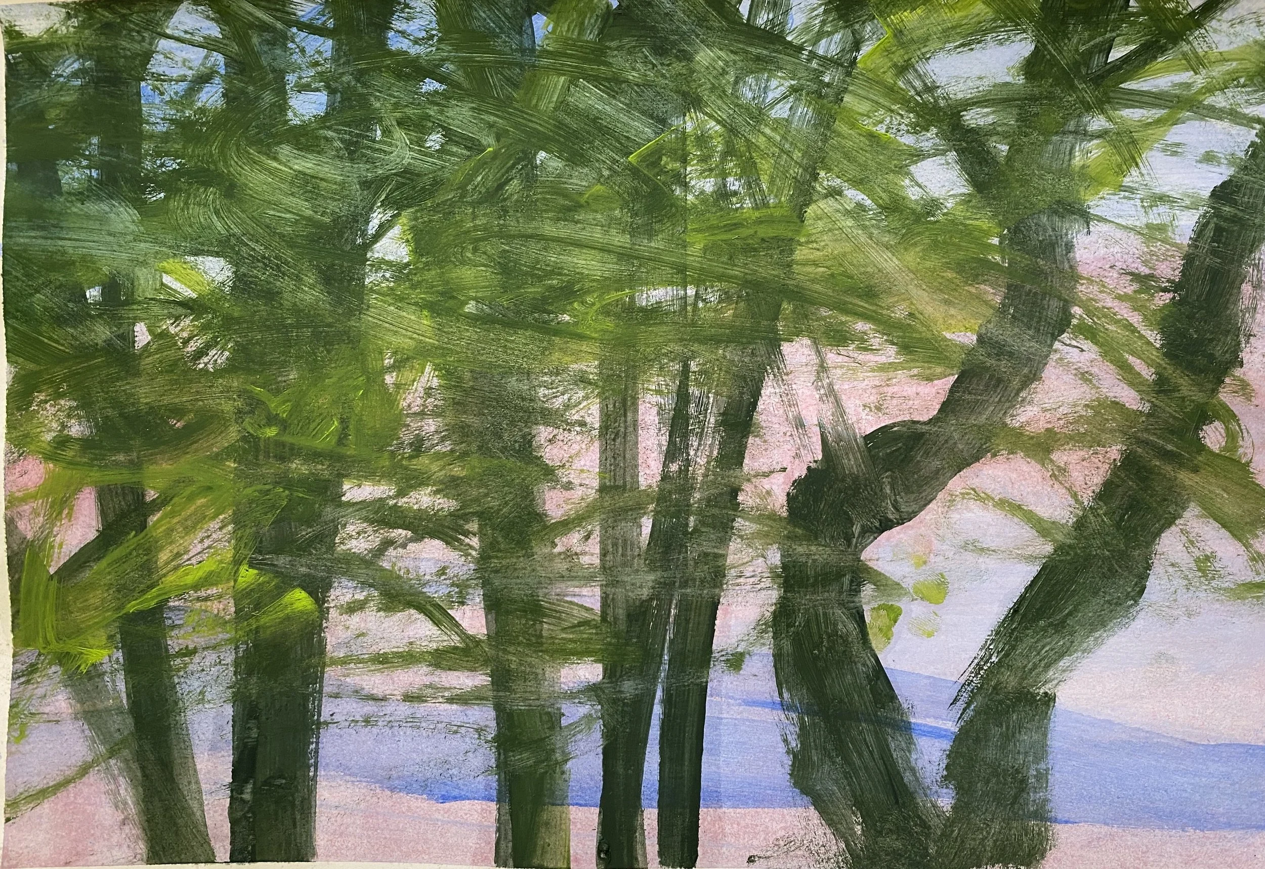 კოტე სულაბერიძე, „ჭალა 1“, ქაღალდი, ზეთი, 20X28 სმ..jpg