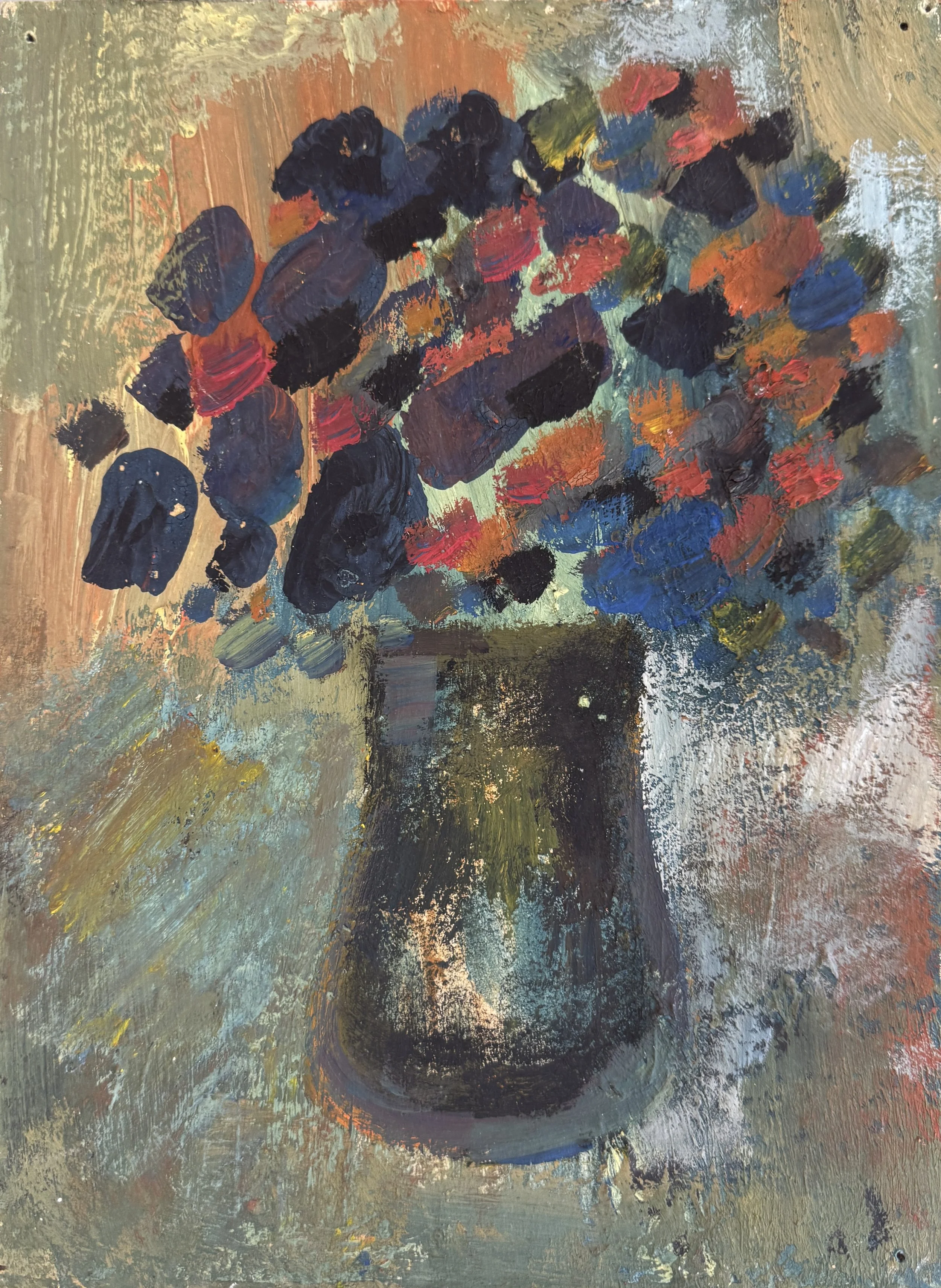 Tengiz Mirzashvili 'Still life', tempera on board, 28.5 x 21 cm.