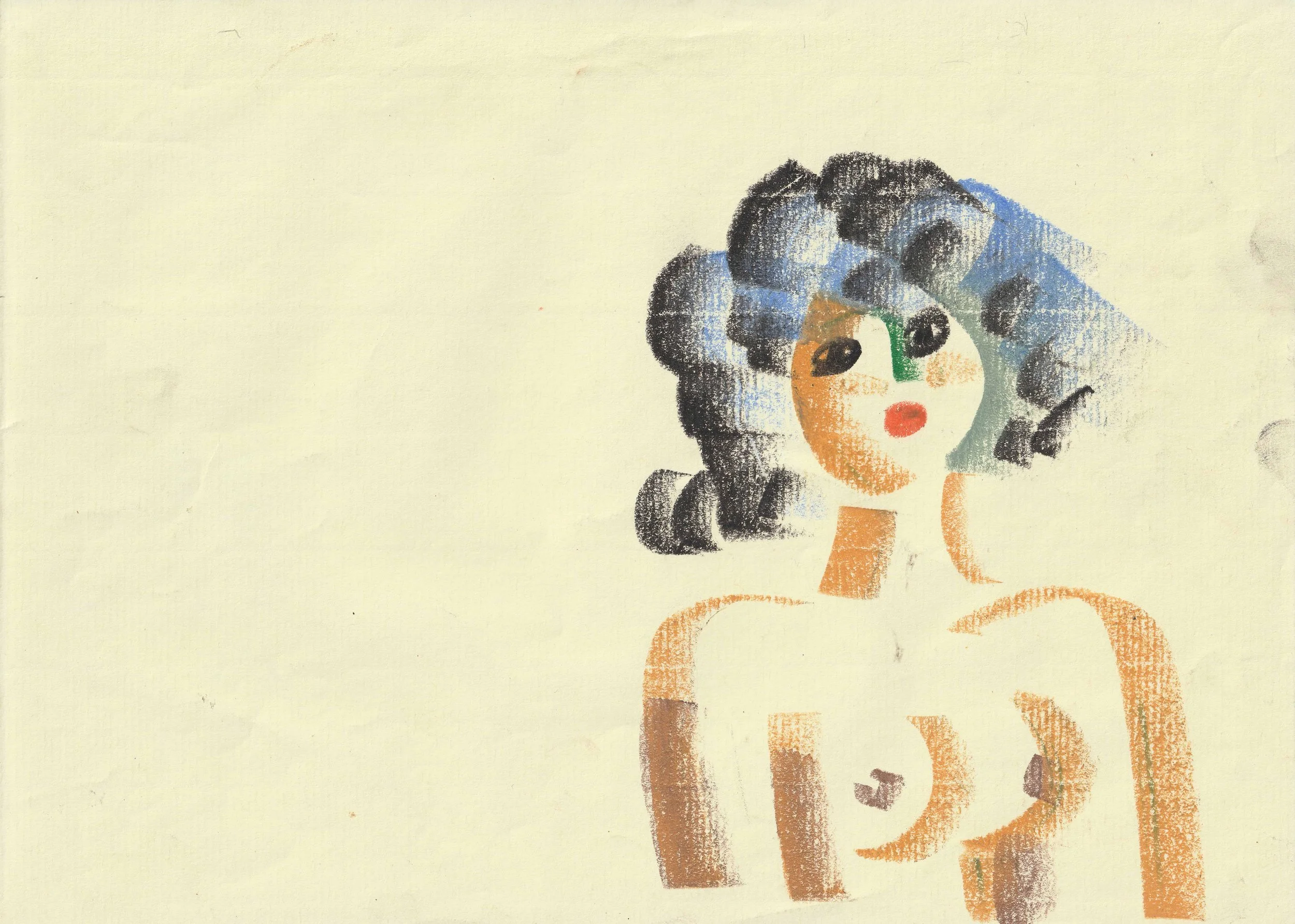 Tengiz Mirzashvili ‘Composition’ pastel on paper, 21 x 29,5 cm.