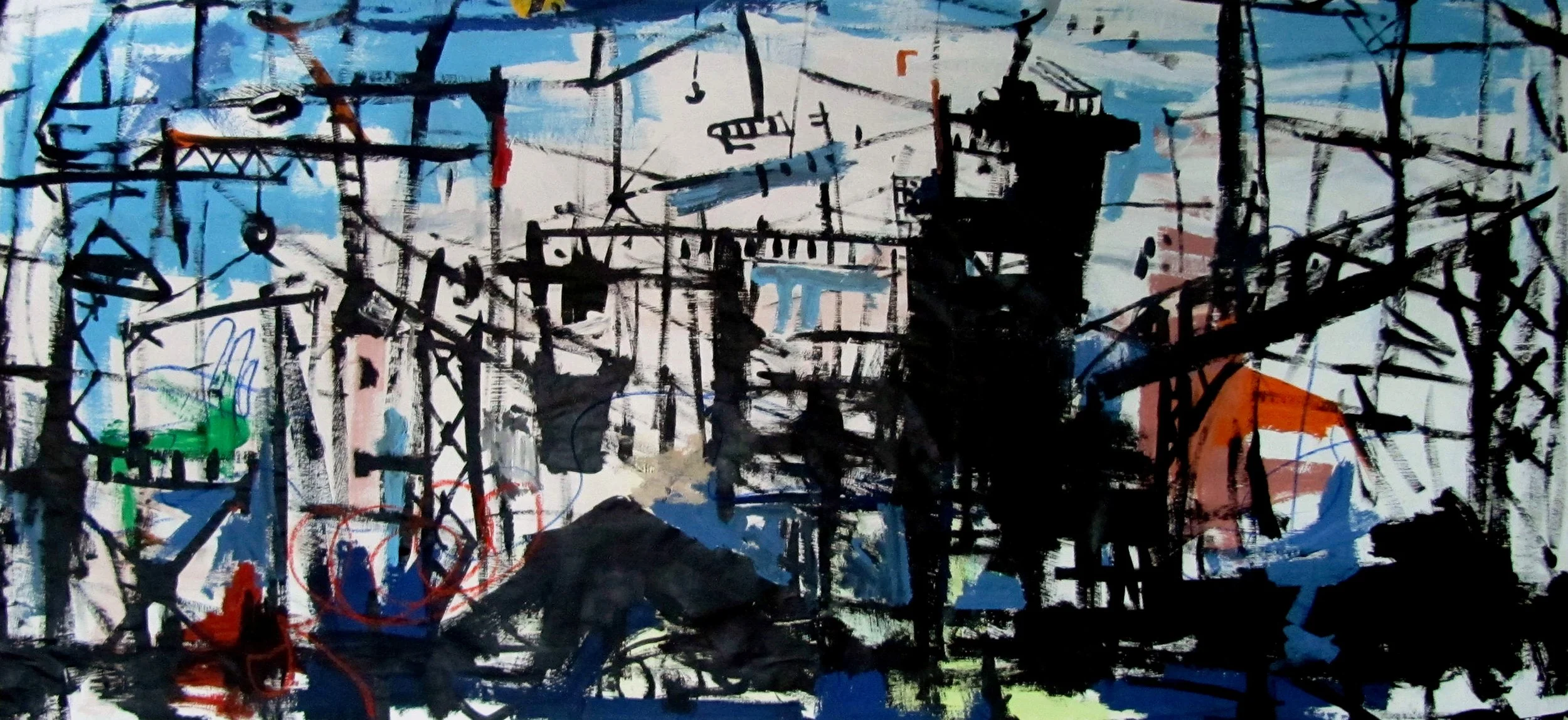 9 Tornike Abuladze. Steel factory.200X110cm.  acryl on canvas.2011.jpg