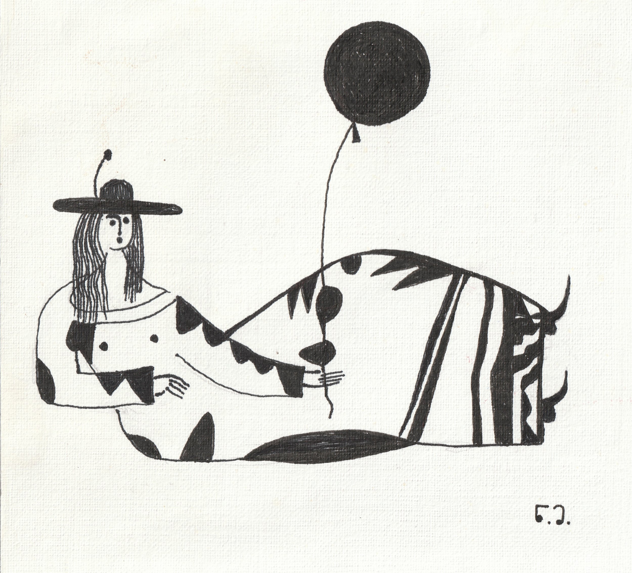 RECLINING WOMAN WITH A BALLOON