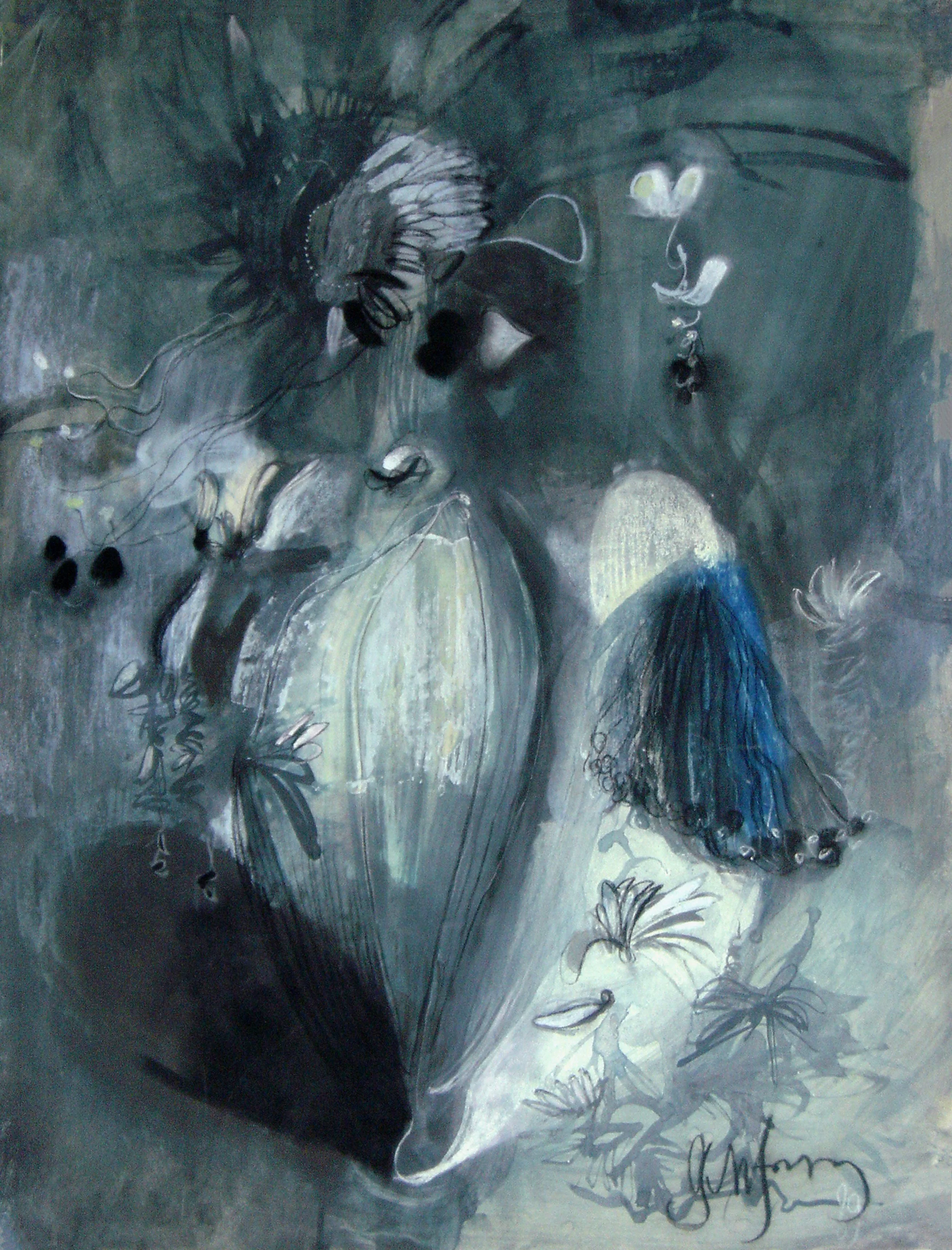 Irakli Parjiani 'Blue Still Life'