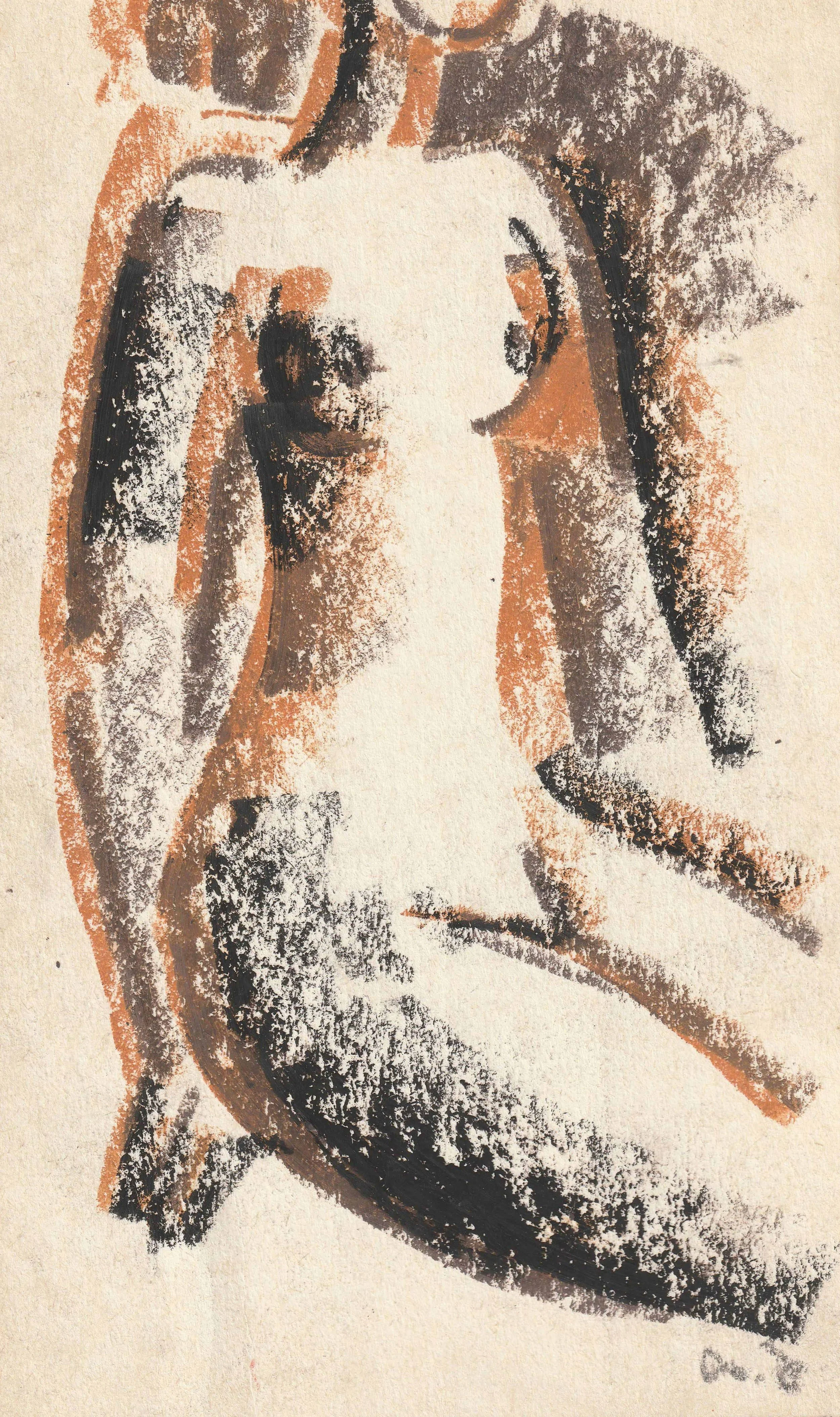 Tengiz Mirzashvili ‘Composition’ pastel on paper, 14.5 x 12 cm.