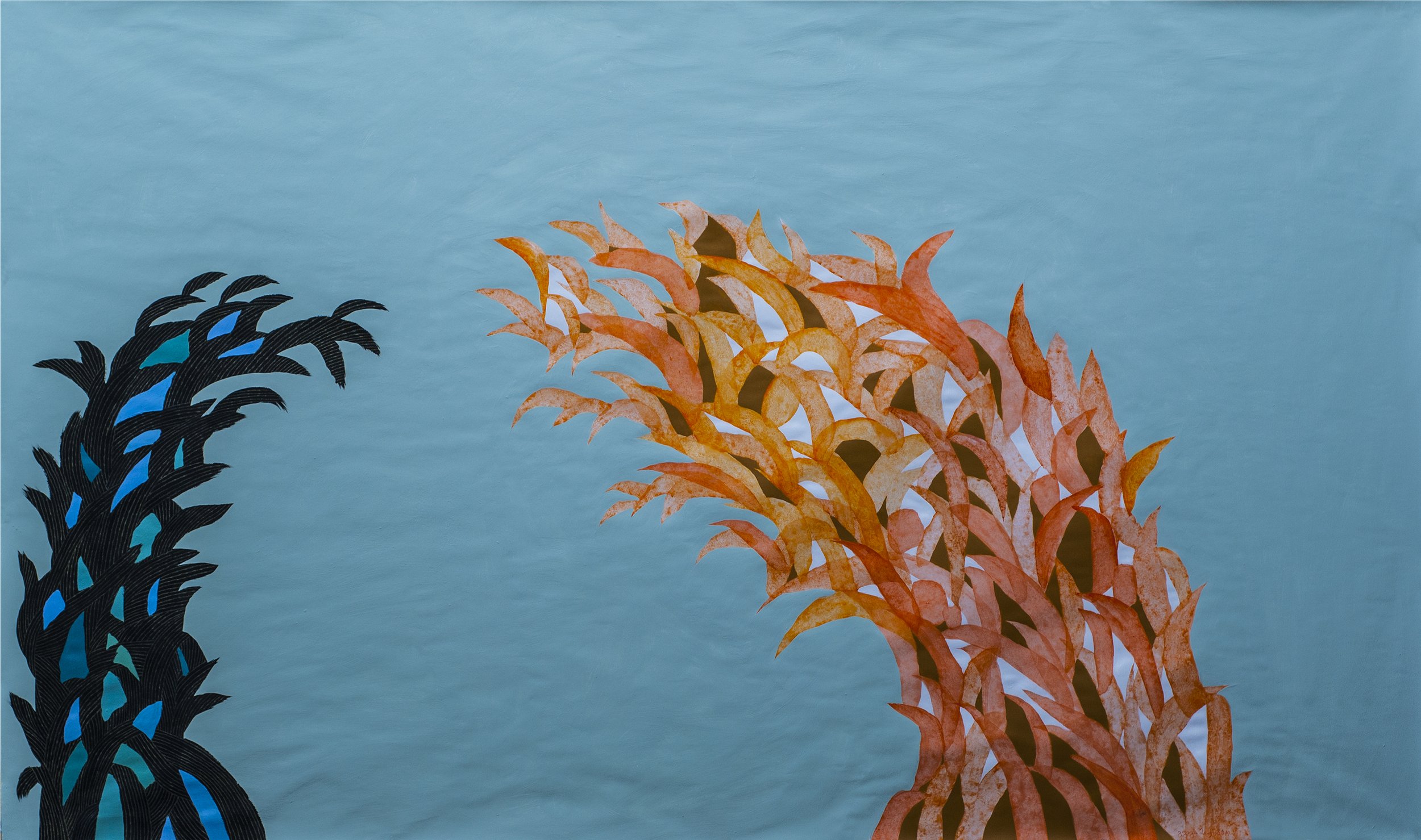 13.გიორგი გაგოშიძე ''უსათაურო'' შერეული ტექნიკა, ქაღალდი, 120 x 200 სმ George Gagoshidze ''Untitled'' mixed media on paper, 120 x 200 cm. 2017.jpg