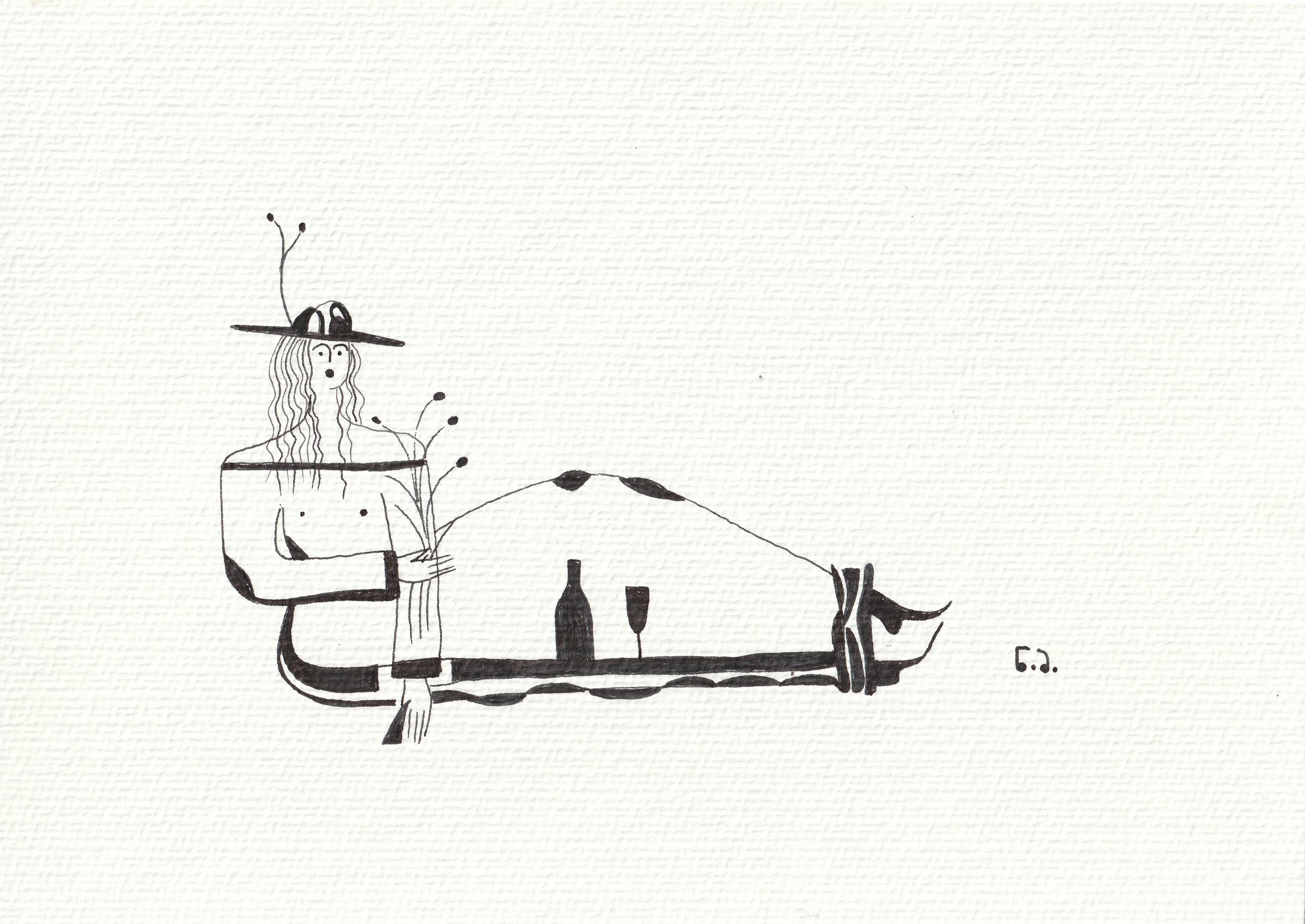 RECLINING WOMAN WITH A FLOWER