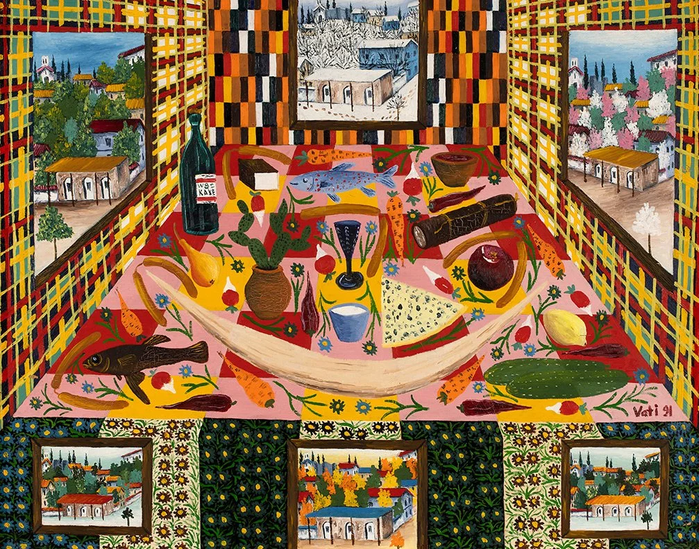 Vakhtang (Vati) Davitashvili  from series PURMARILI
Oil on Board, 59,7 x 75,5 cm. 1993
Price on Request