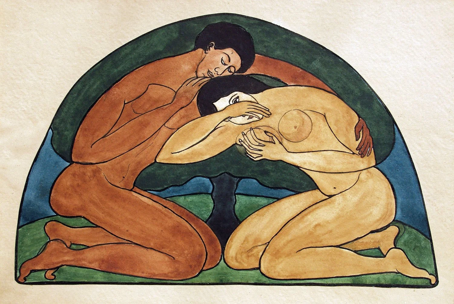 Sergei Sudeikin 'Adam and Eve'. 1914