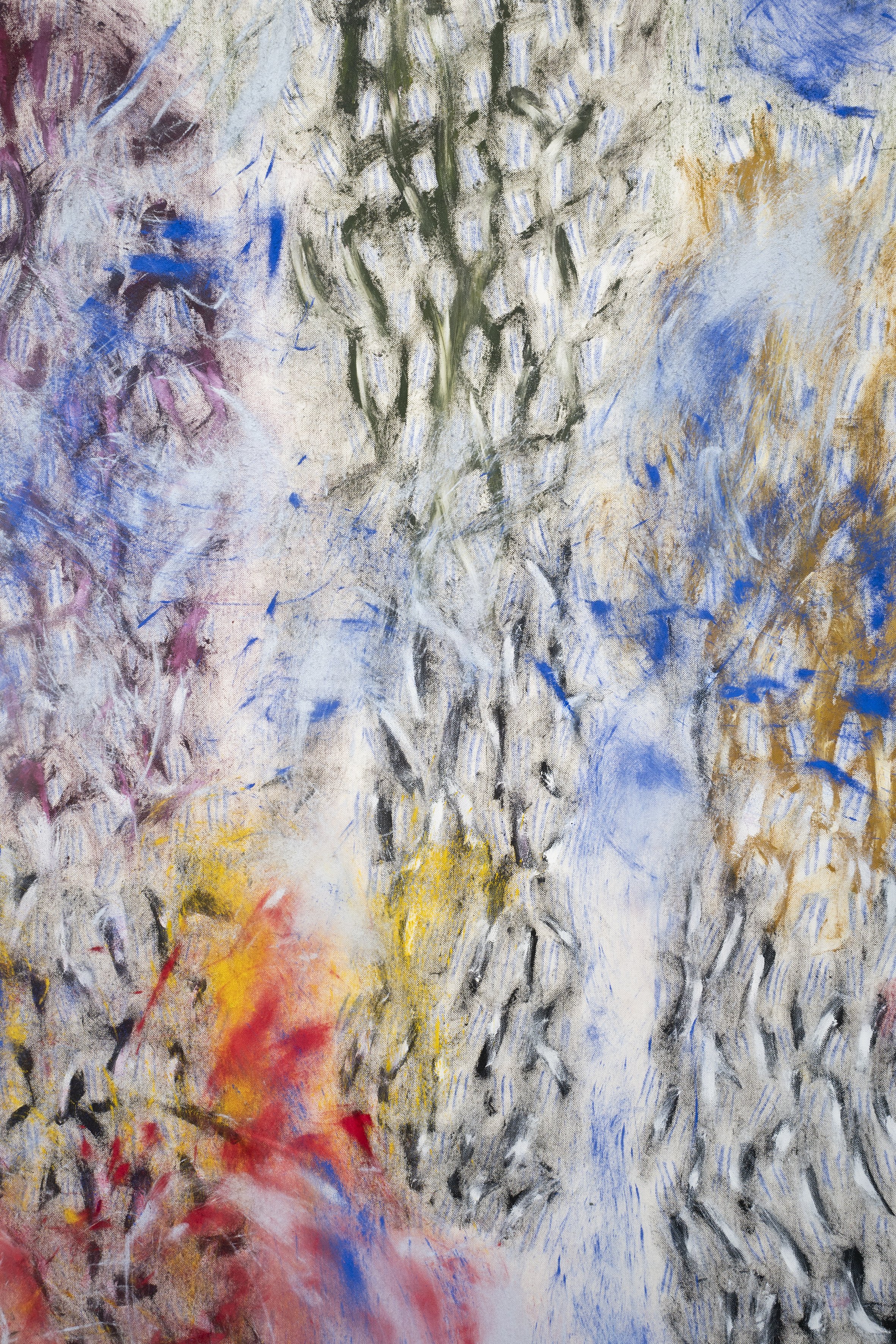 Sophie-Luise Passow ‘Organismus’, Oil and Pastel on Canvas, 215X97 cm.