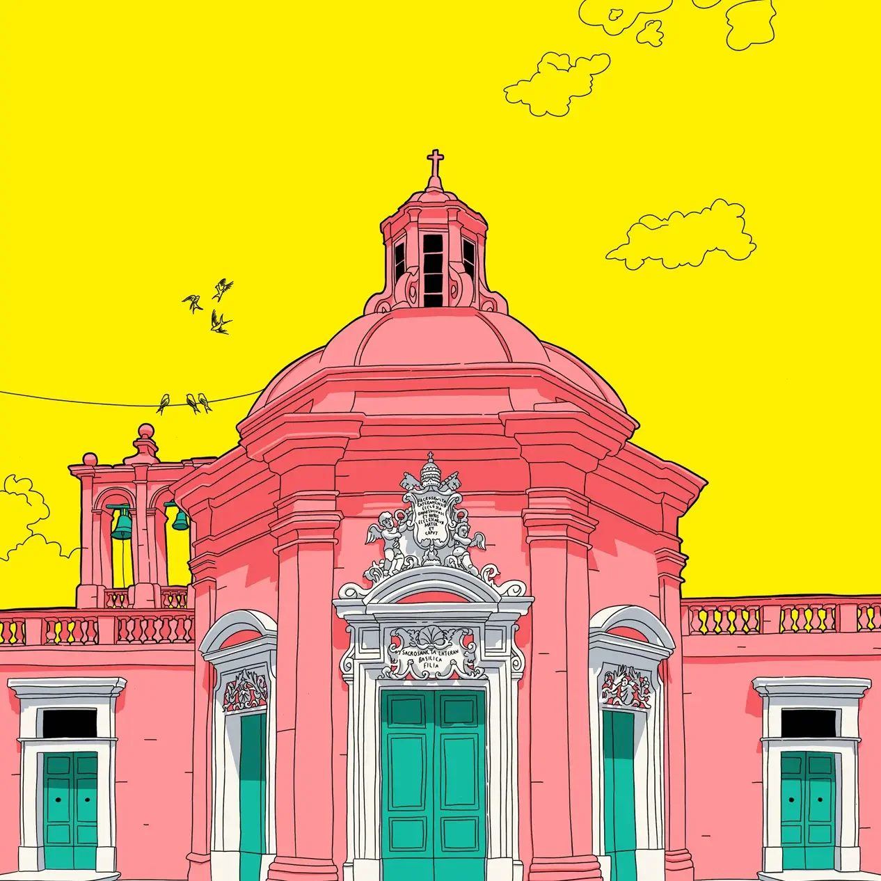An illustration of the chapel of Our Lady of Sorrows, Tad-Duluri, Haz Zebbug, Malta