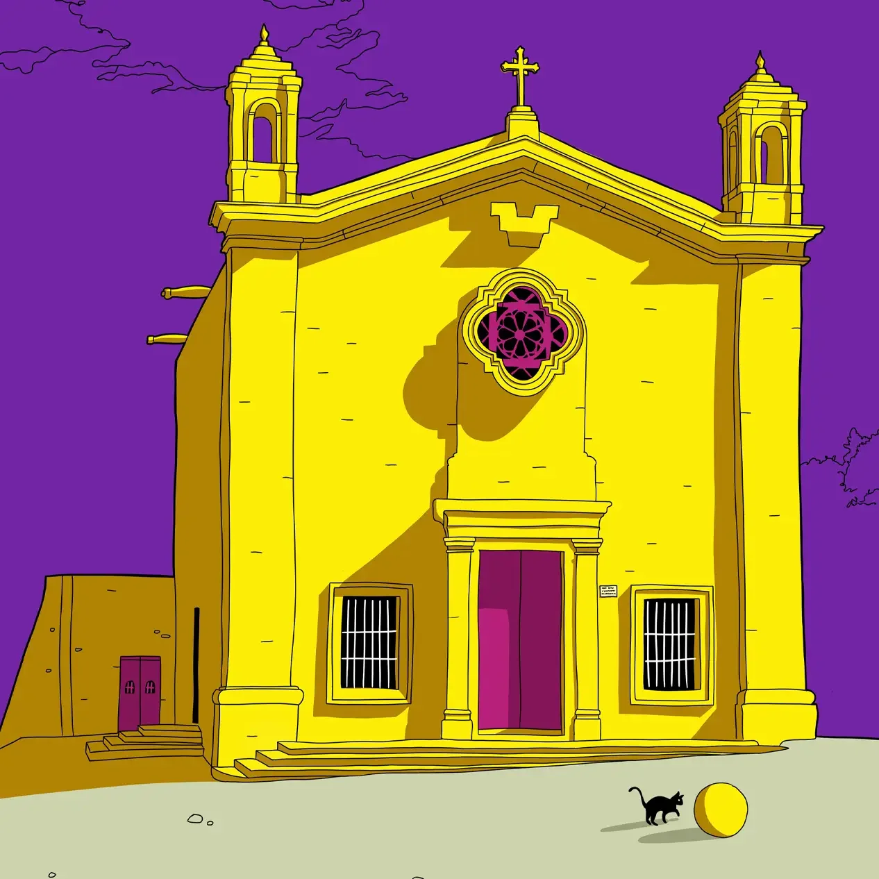 An illustration of the chapel of San Mattew tal-Maqluba, Qrendi, Malta