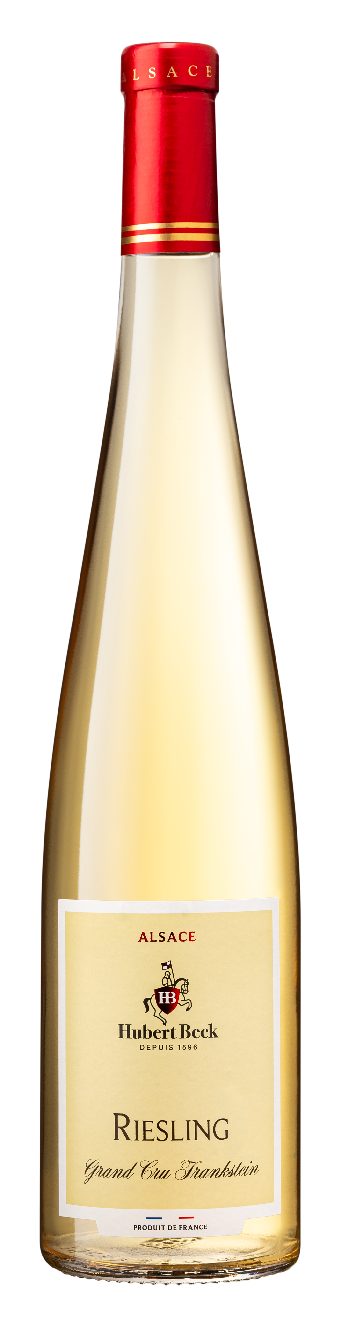 Bouteille de vin blanc de Riesling Grand Cru Frankstein de la marque Hubert Beck