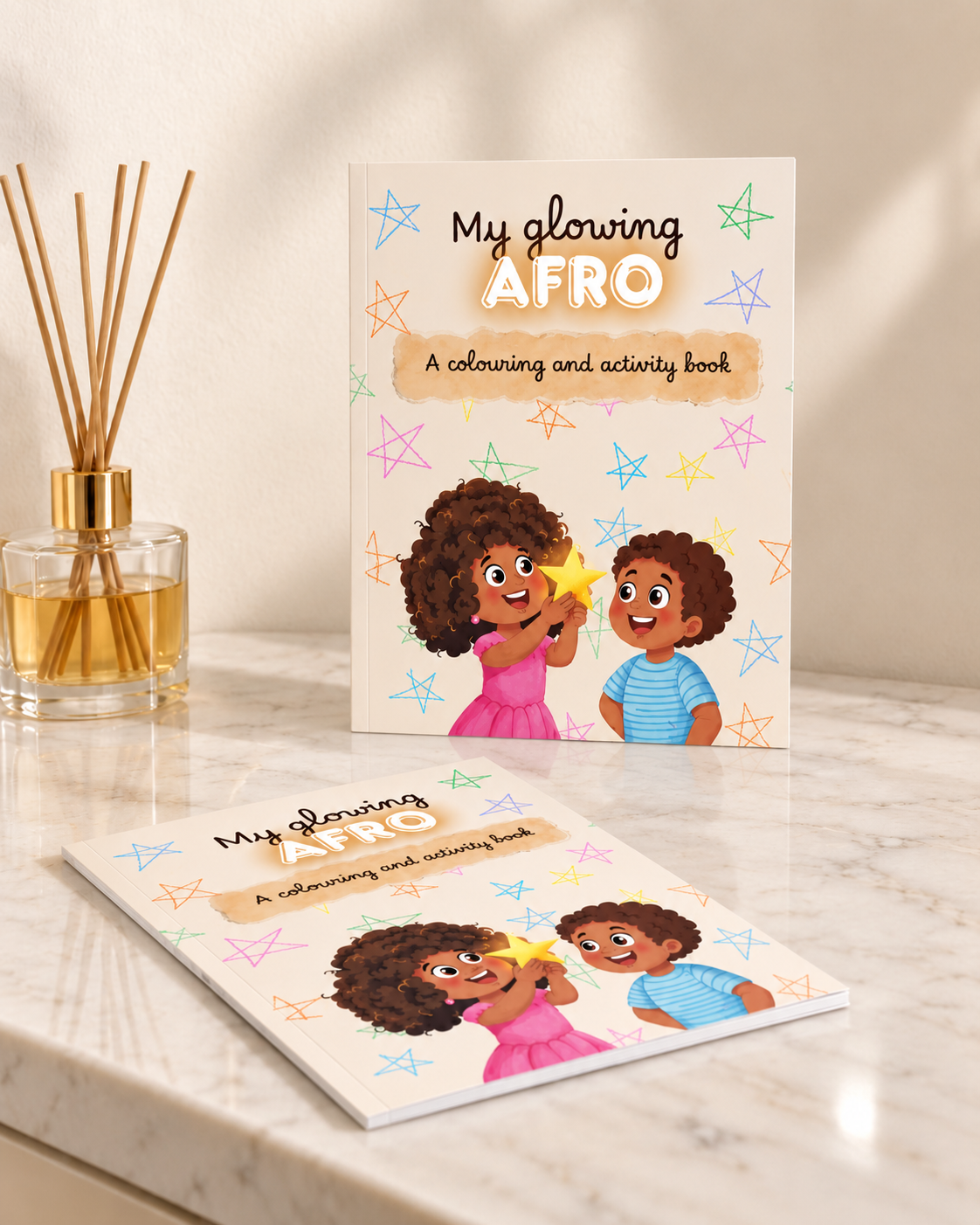 My Glowing Afro - Colouring and Activity book