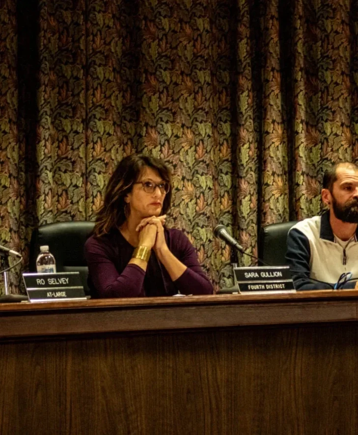 Sara Gullion participates in Muncie City Council meeting.