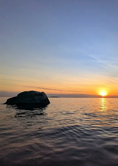 Sunset at lake Malawi National Park