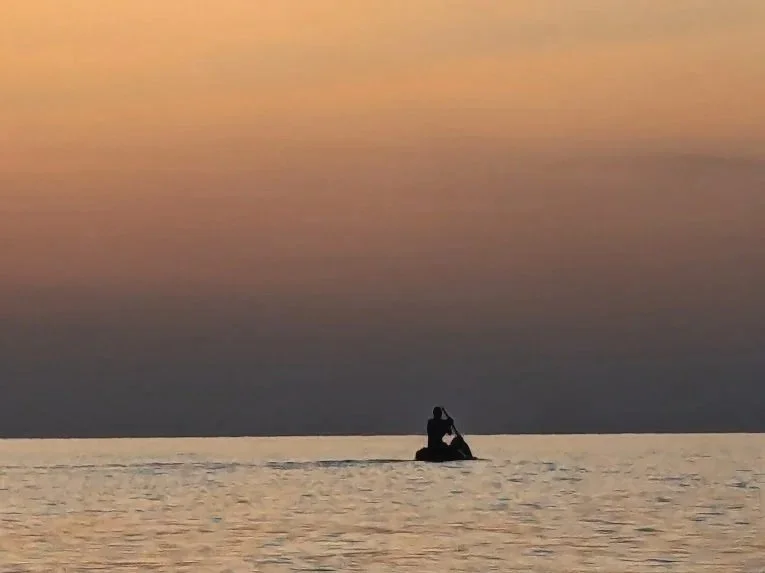 Lone fisherman on Lake Malawi