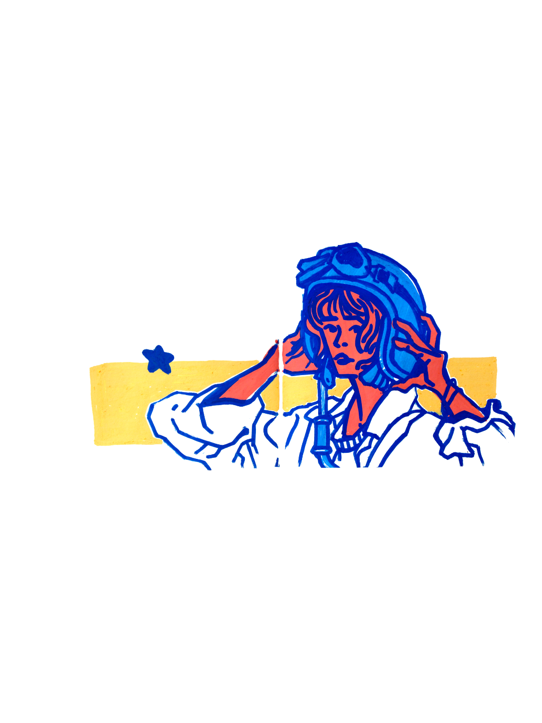 Biker Woman - A4 Print