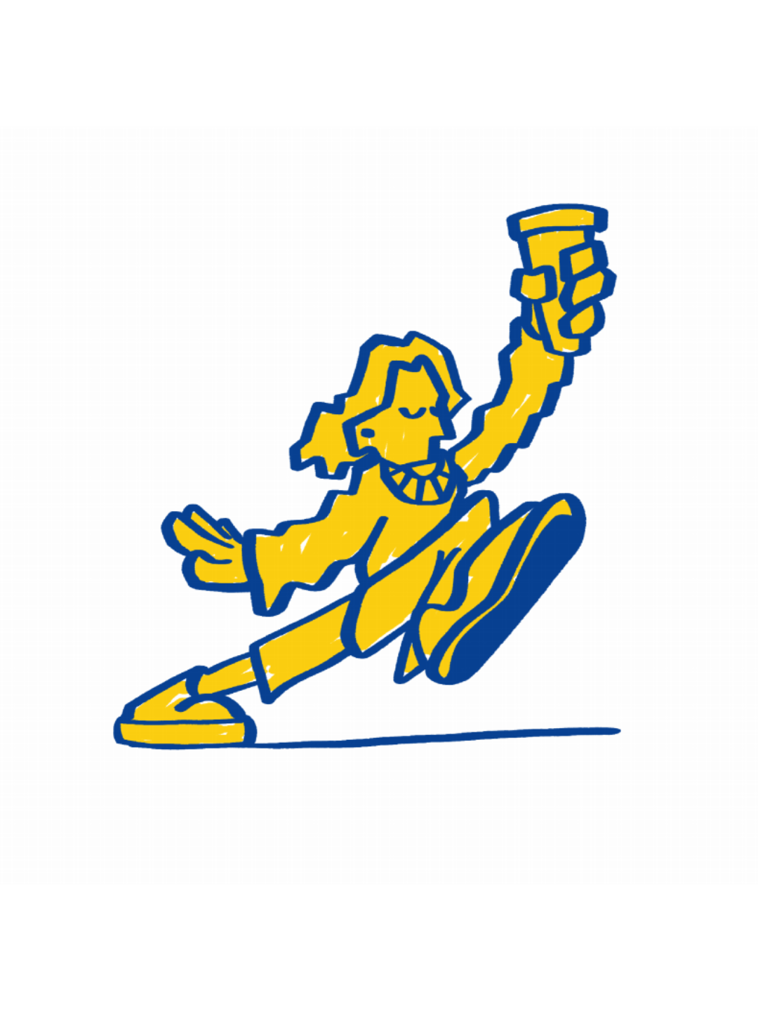 COFFEE!! Yellow - Square Print