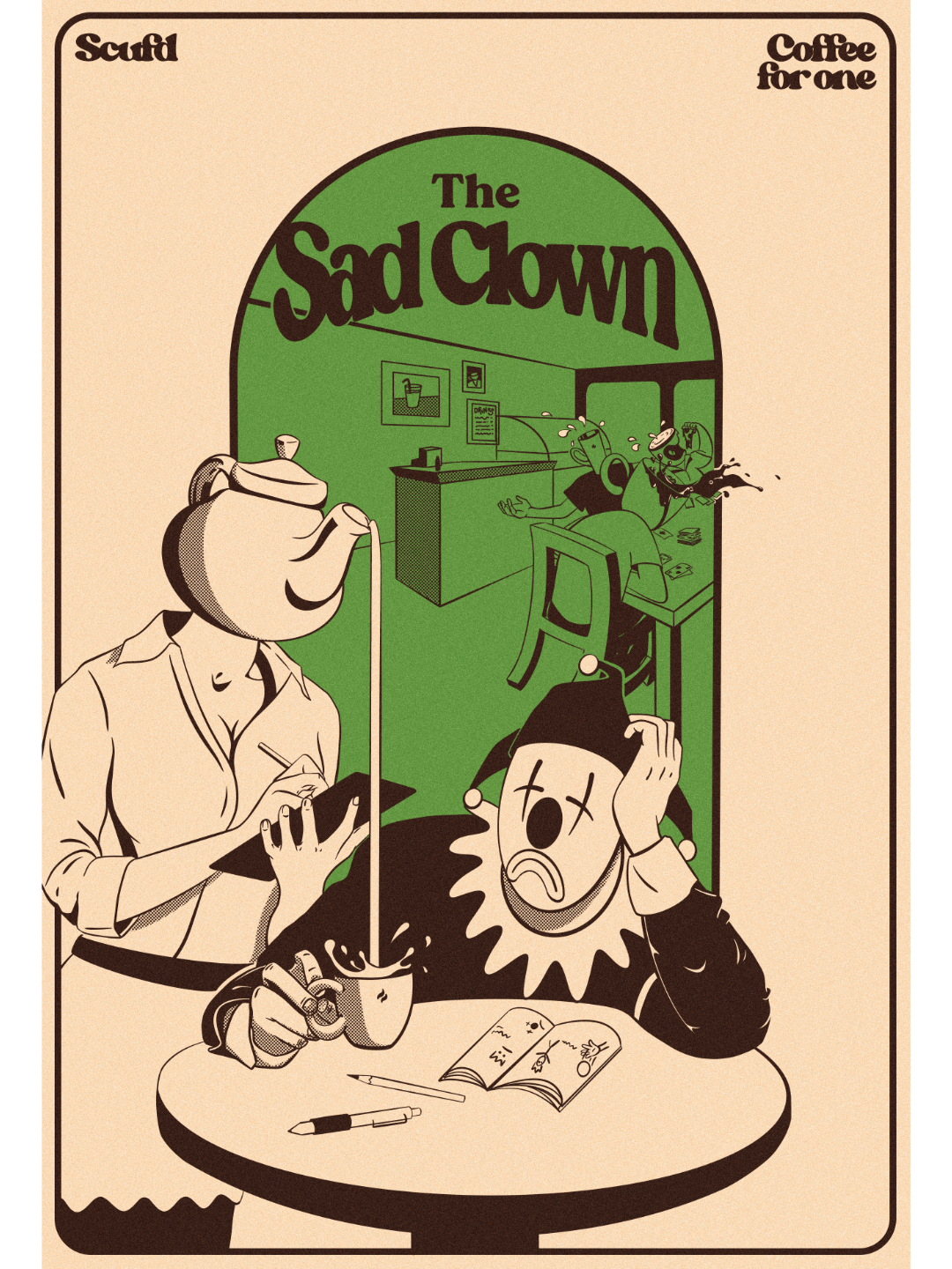 The Sad Clown - A4 Print