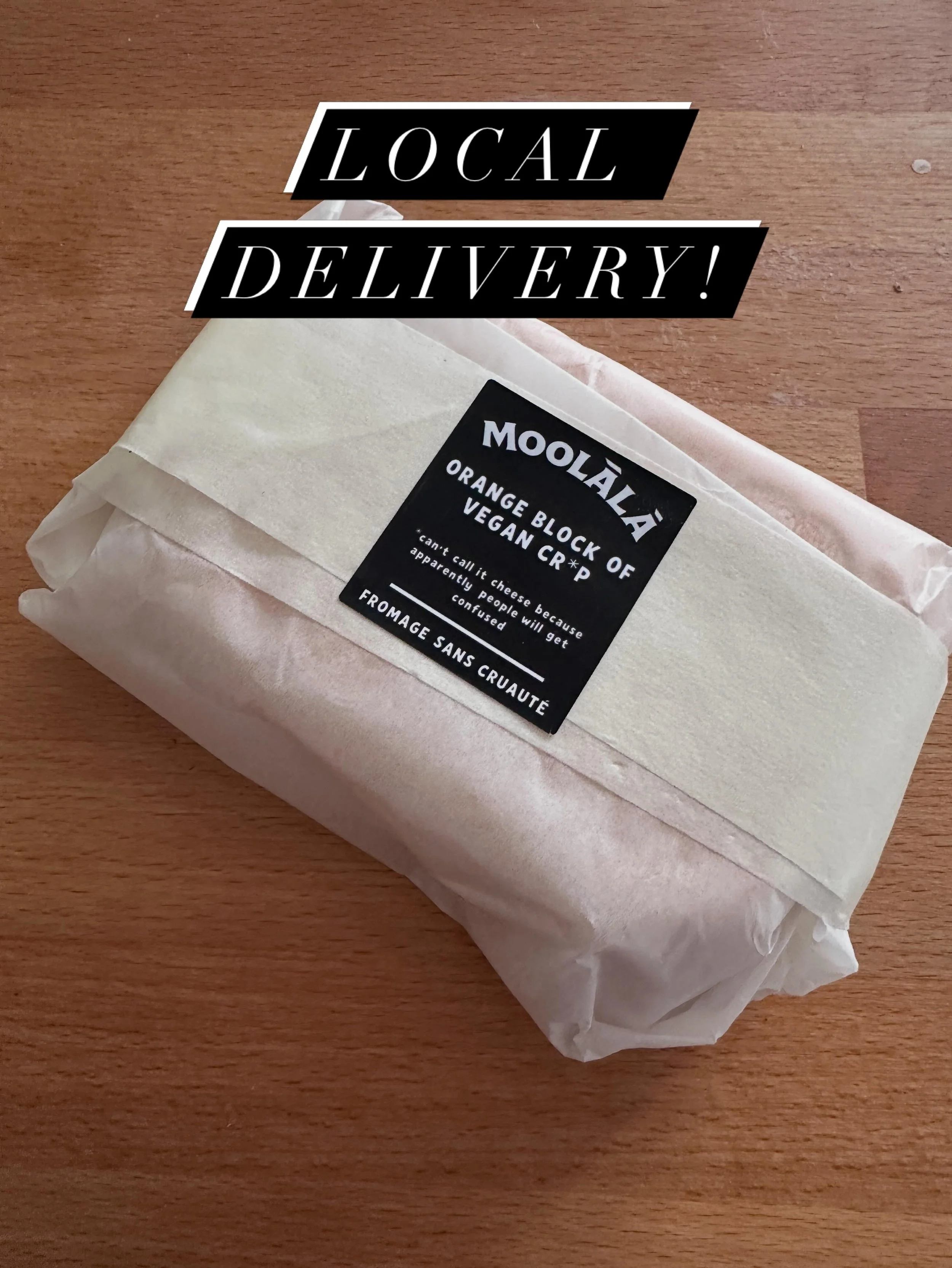 We&rsquo;ve been delivering the big blocks this afternoon! 

Check out this huge Orange Block of Vegan Cr*p we just dropped off for a lovely customer. Whether you&rsquo;re stocking up for the week or planning a plant-based feast, we&rsquo;ve got the 