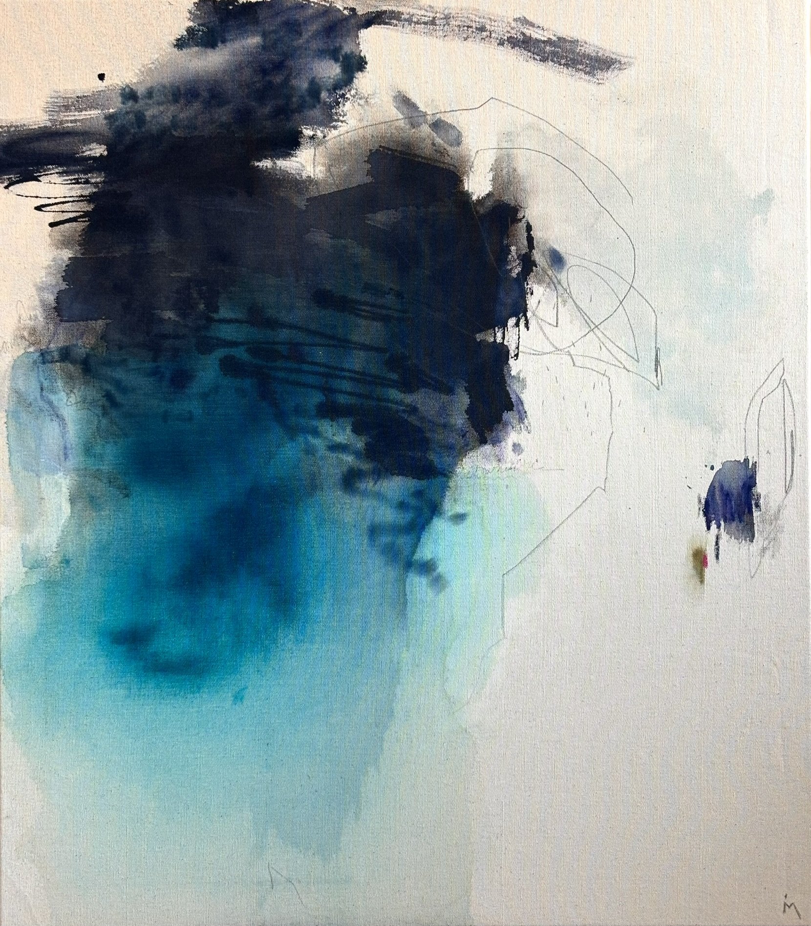 Original abstract painting "Disengage" by Iwona Marchewka from the Reclaim series.