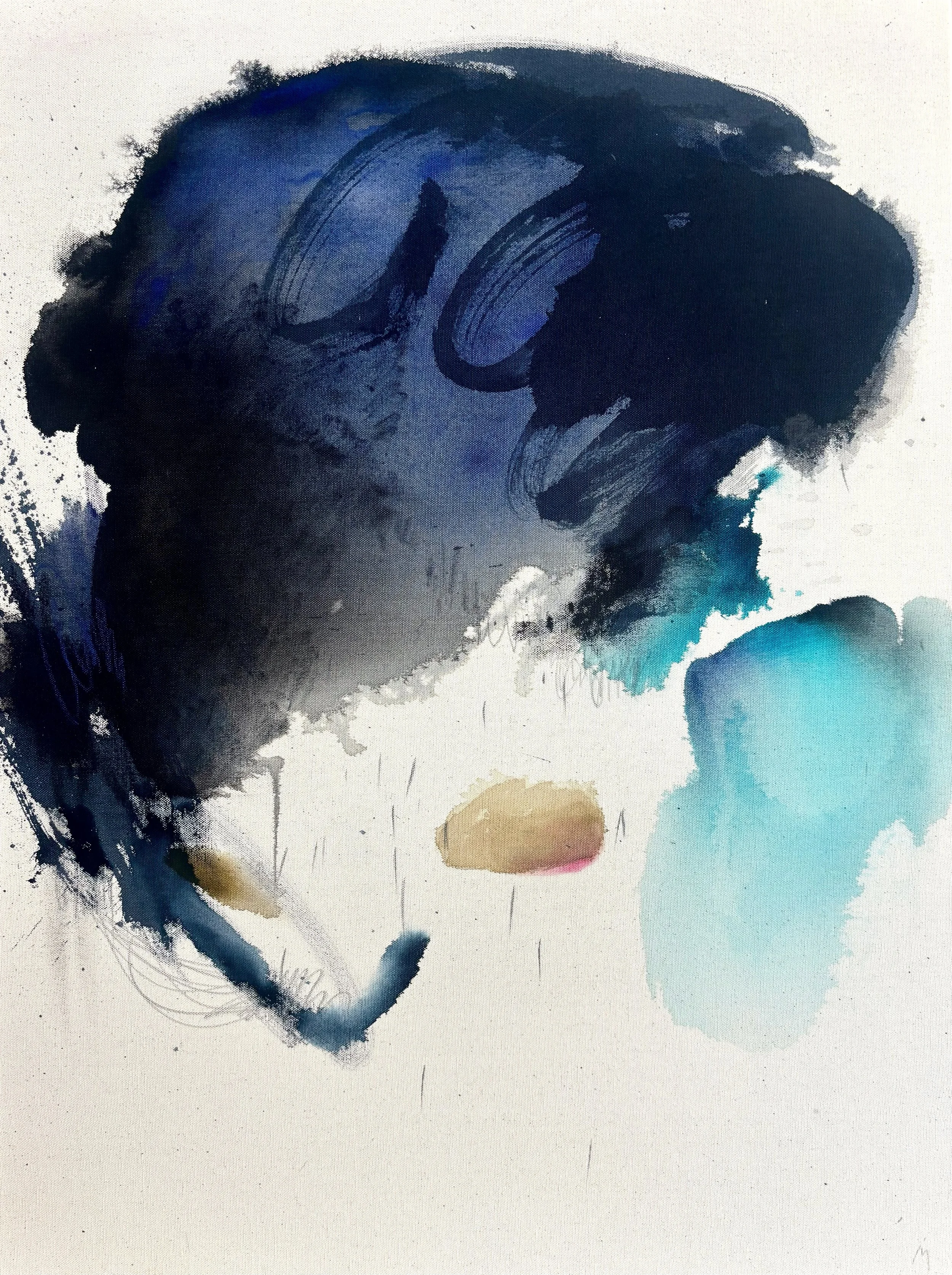 Original abstract painting "Off Frame" by Iwona Marchewka from the Reclaim series
