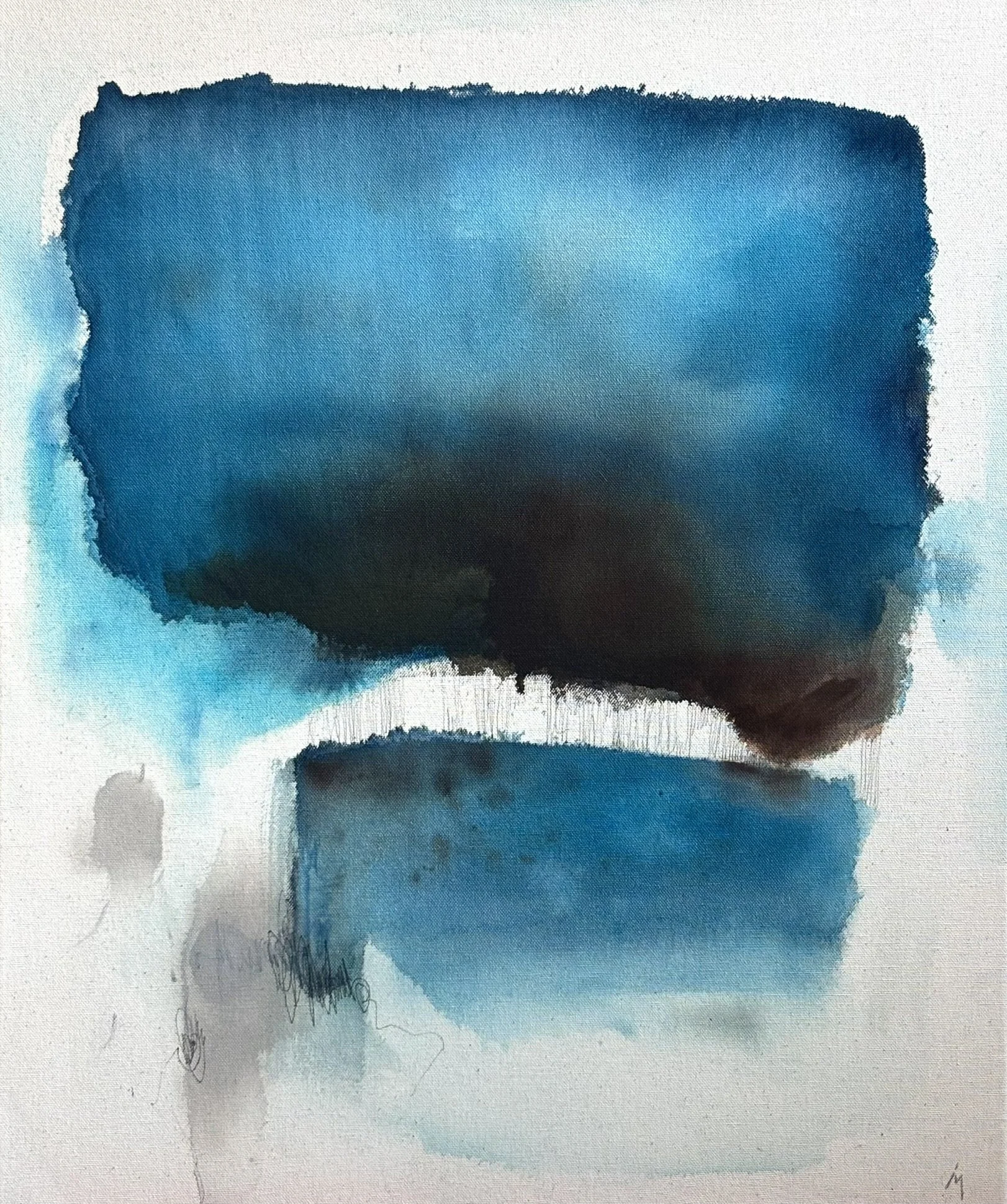 Original abstract painting "Dissociation" by Iwona Marchewka from the Reclaim series