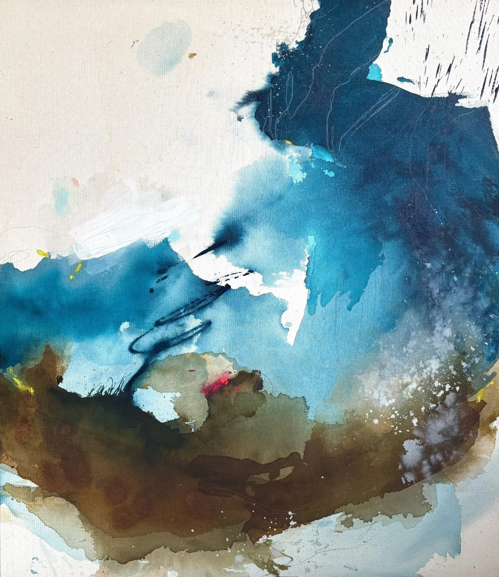 Original abstract painting "Reset" by Iwona Marchewka from the Reclaim series.