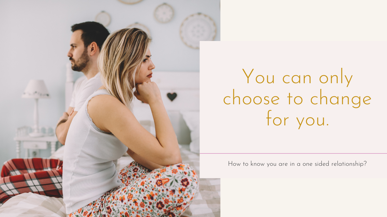 How do you know when you're in a one-sided relationship?