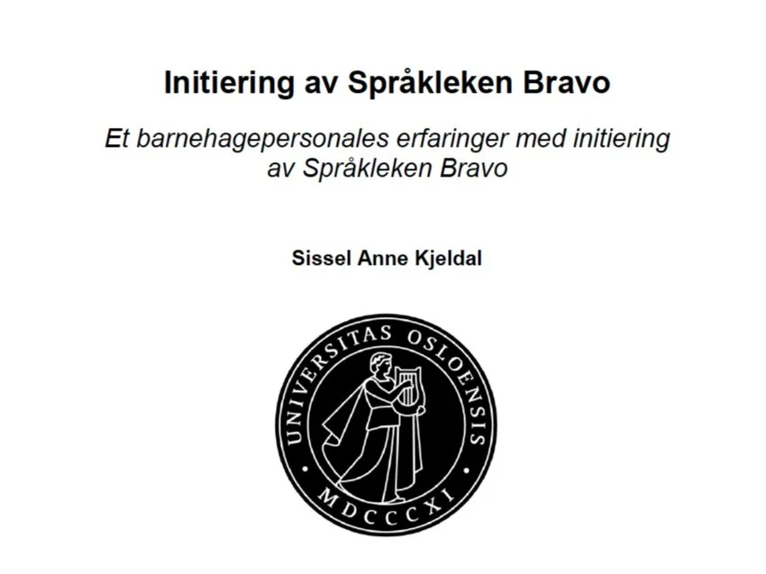 Masteroppgave: Initiering av Språkleken Bravo