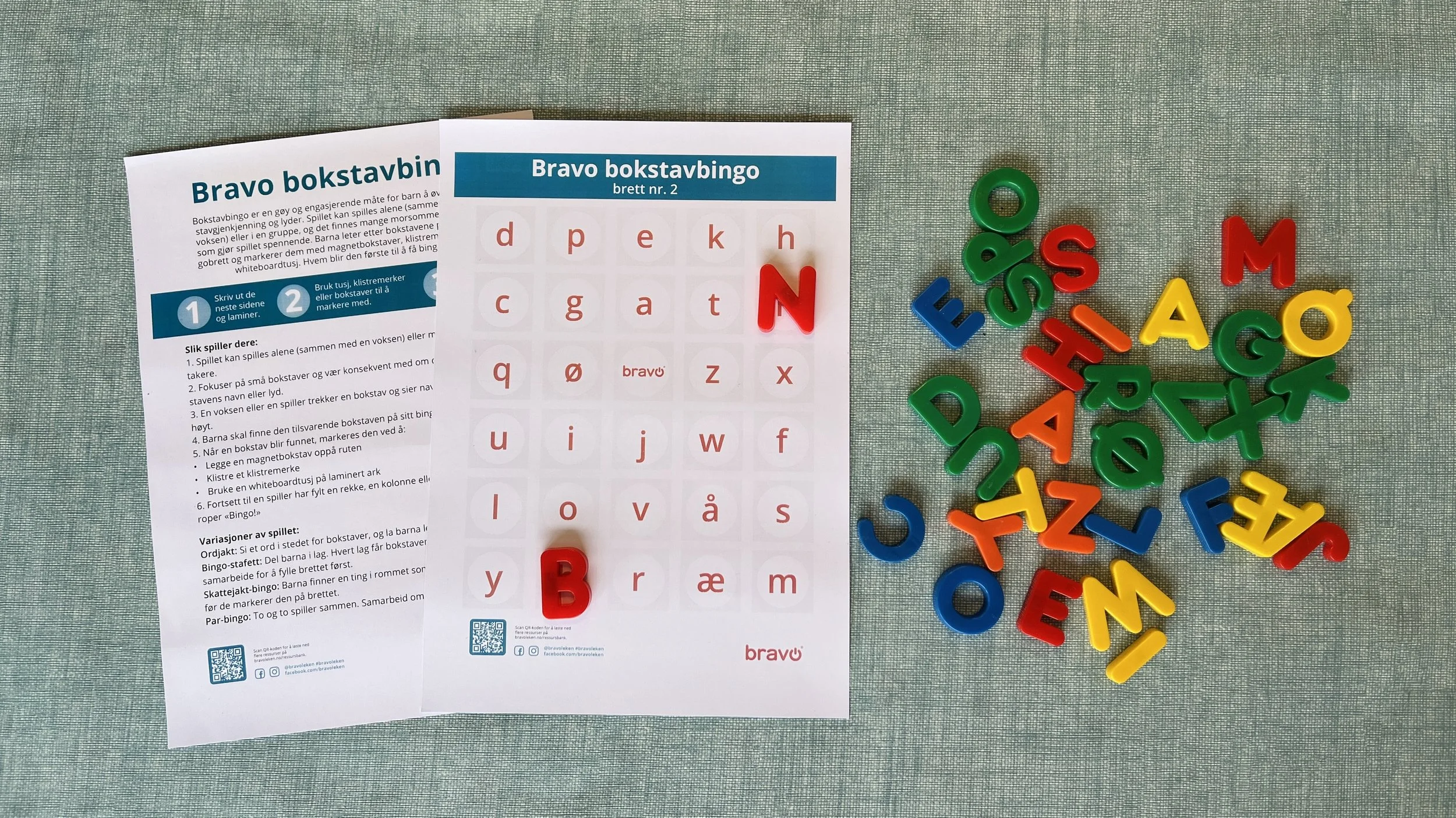 Last ned: Bravo bokstavbingo