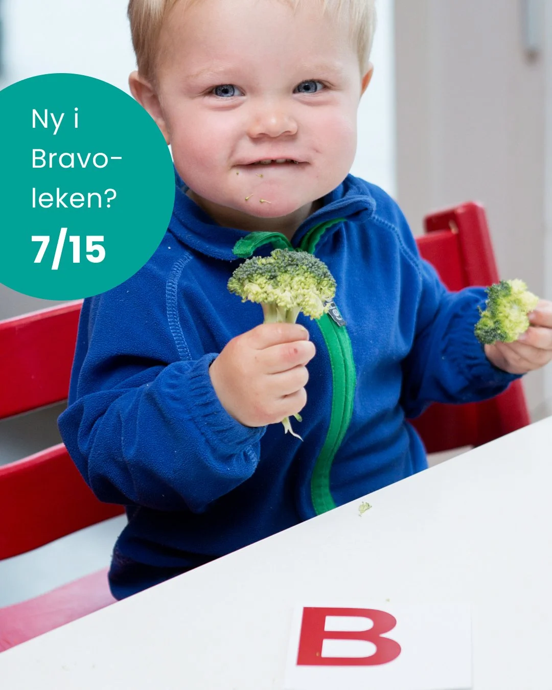 En brokkoli er mye mer enn et ord og et bilde p&aring; et kort! N&aring;r barna f&aring;r m&oslash;te en ekte brokkoli, kan vi bruke mange av sansene samtidig.

Hvordan kjennes den knudrete overflaten? Hva skjer n&aring;r vi deler brokkolien i mindre