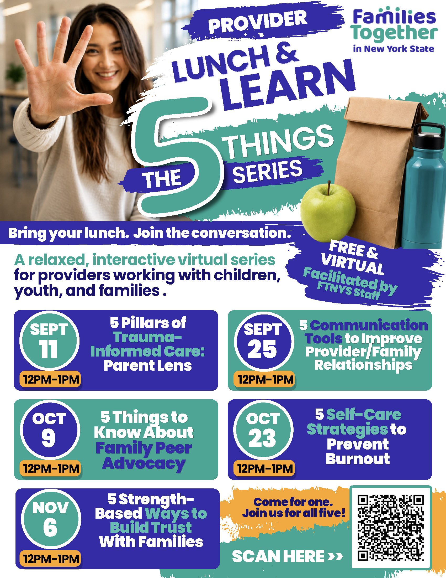 PROVIDER LUNCH &amp; LEARN: THE 5 THINGS SERIES - Virtual