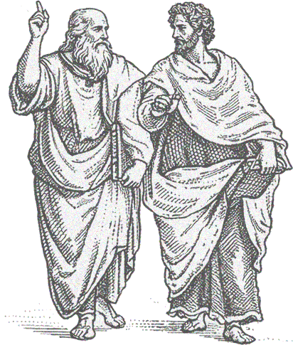 Illustration Platon et Aristote