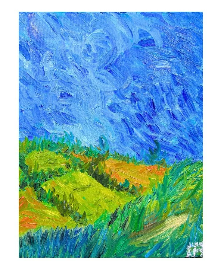 Afternoon Landscape, Oil on canvas 11x14"