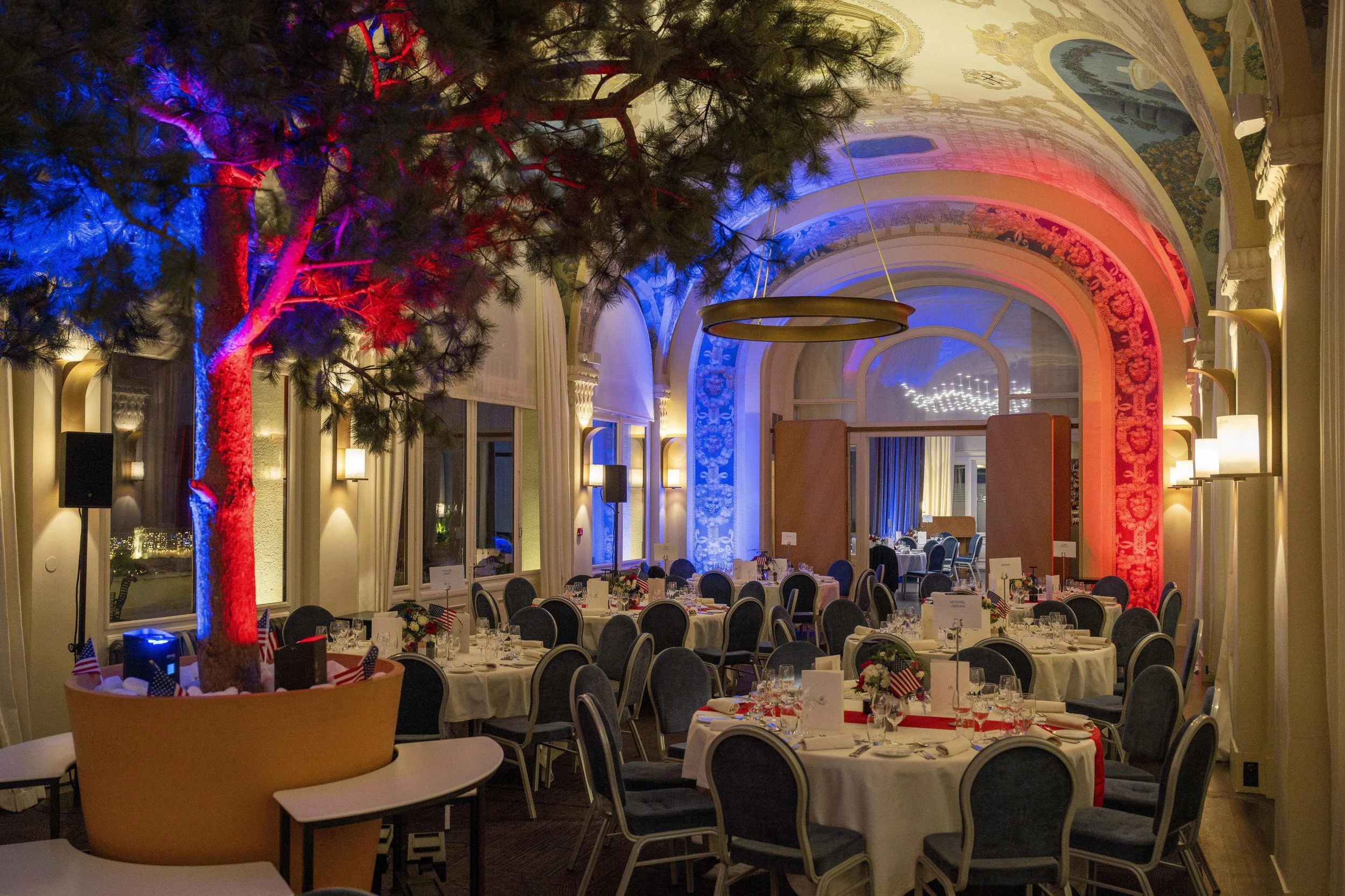  Reportage photo lors d’une soirée à thème USA à l’Evian Royal Resort à Evian-les-Bains 