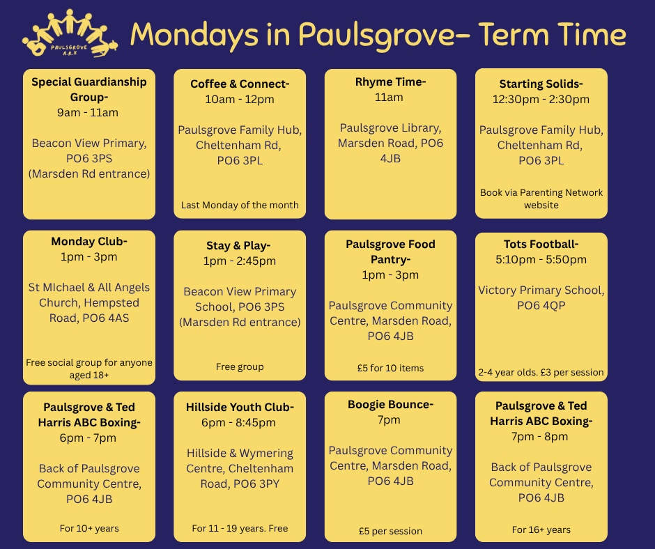 Mondays in Paulsgrove