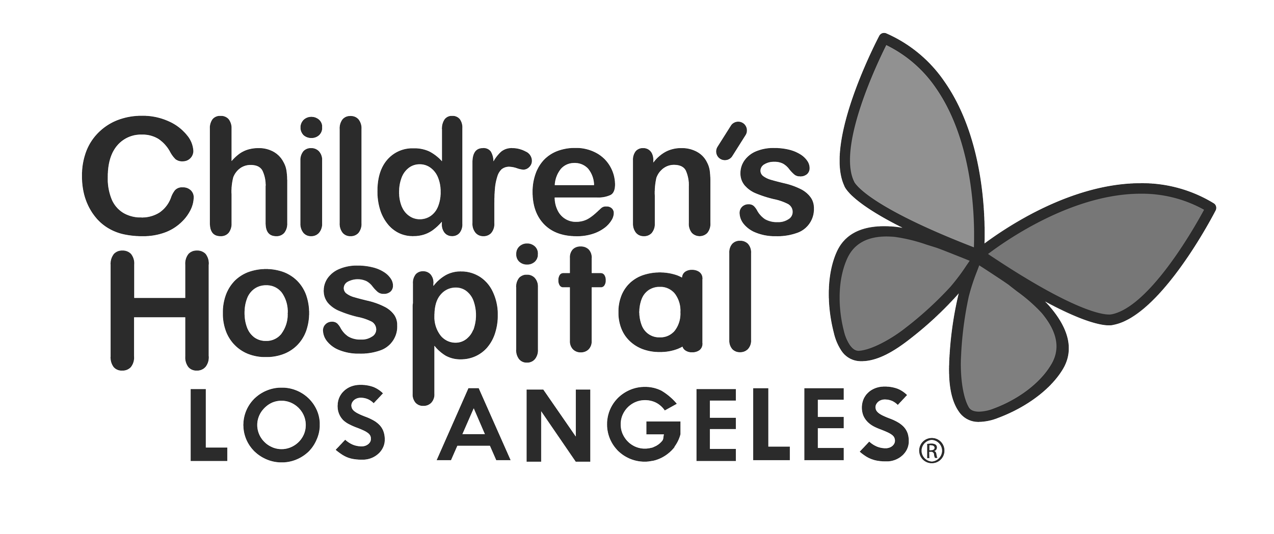 Children's Hospital Los Angeles logo with a butterfly graphic.