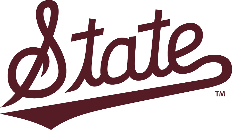 The word "State" written in stylized cursive font with a maroon color on a black background.