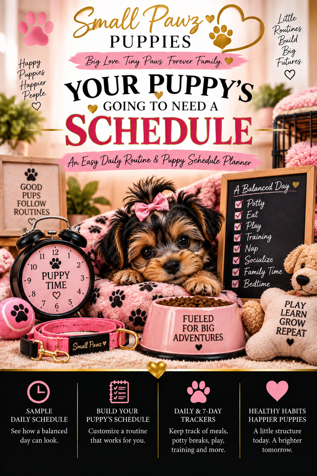 Your Puppy's Going To Need A Schedule: An Easy Daily Routine & Puppy Schedule Planner