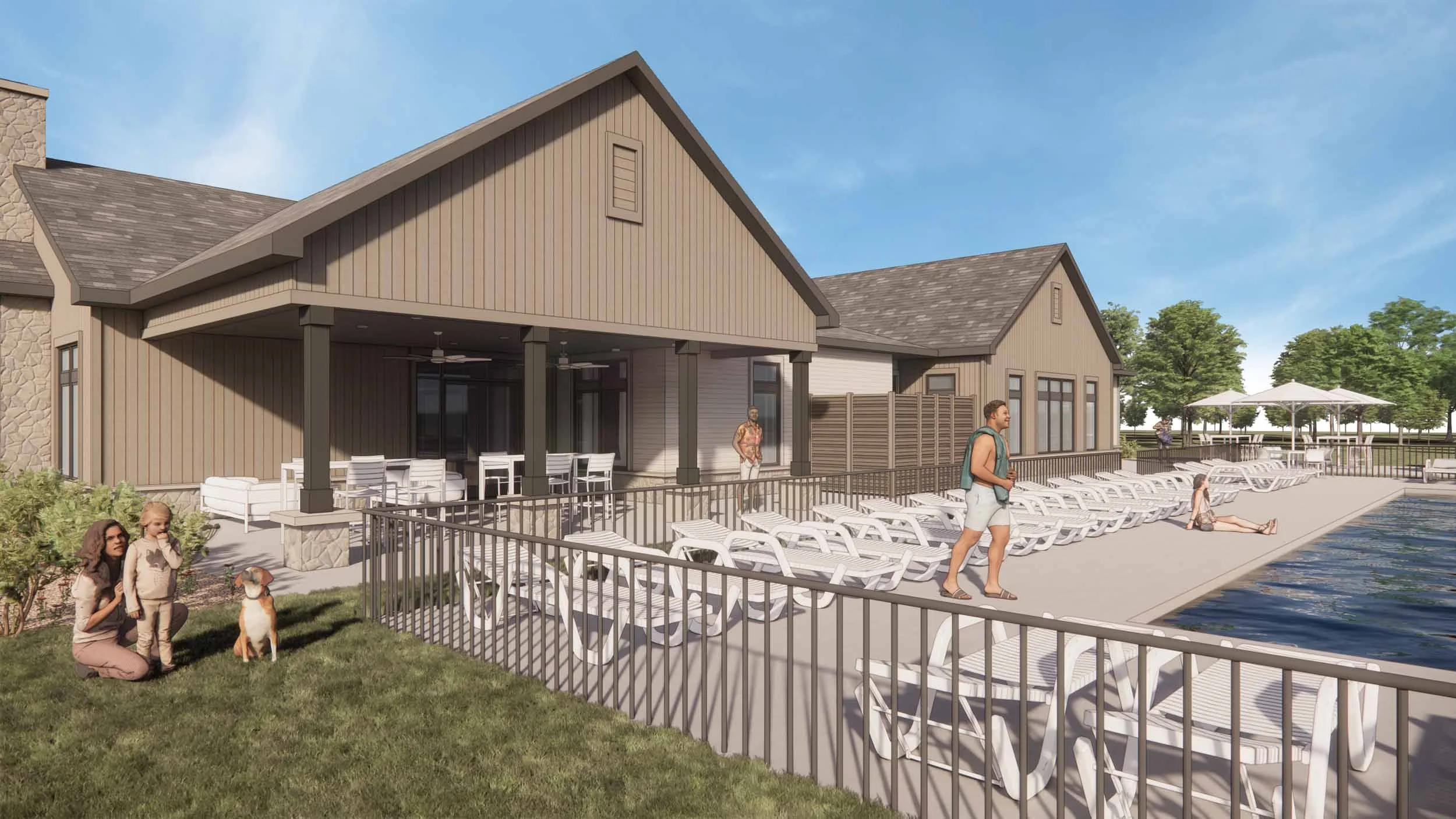 Greenway Vista | Apartments in Canal Winchester, OH | Poolside Lounge