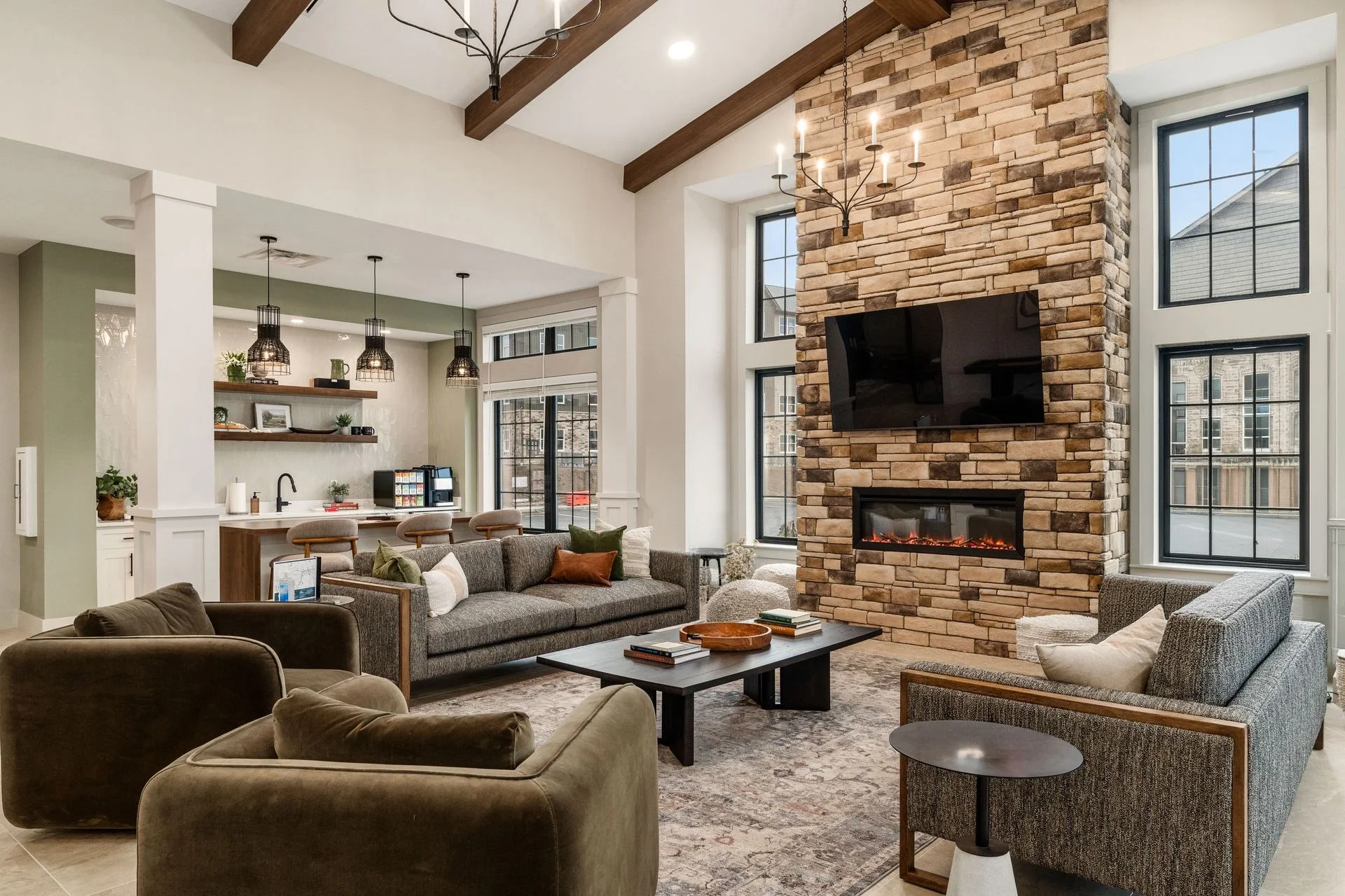 Greenway Vista | Apartments in Canal Winchester, OH | Clubhouse and Resident Lounge