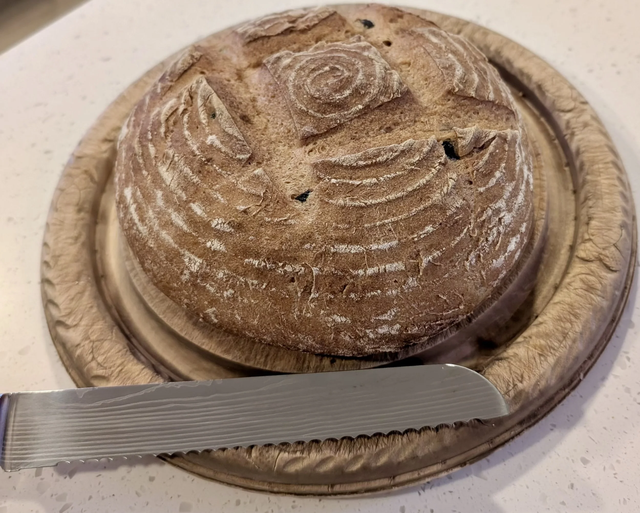 Gluten Free and Vegan Olive Boule