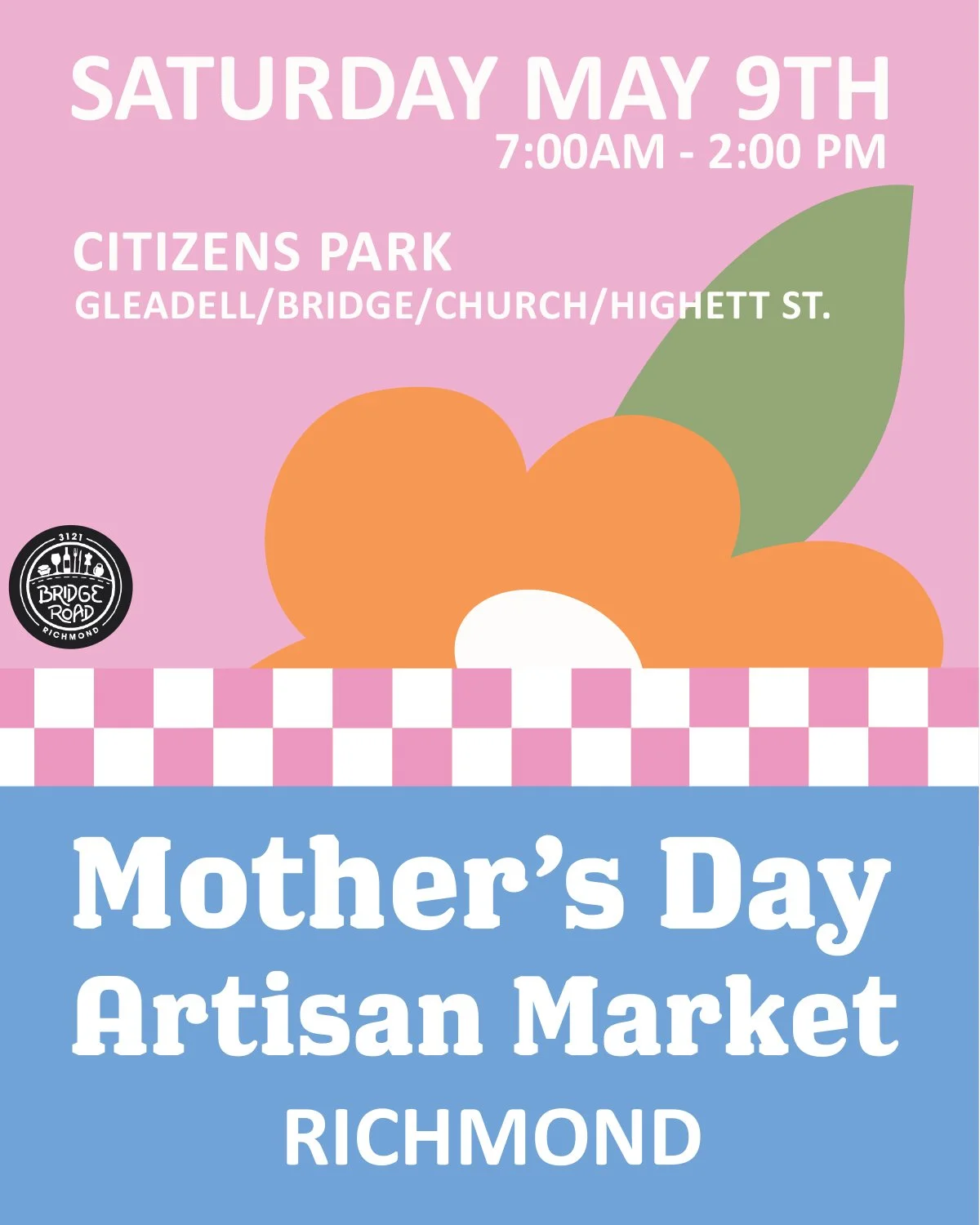 🌸✨ MOTHER&rsquo;S DAY ARTISAN MARKET &ndash; RICHMOND ✨🌸

Celebrate Mum with something truly special at our Mother&rsquo;s Day Artisan Market in Richmond, Melbourne!

🗓 Saturday, May 9, 2026
⏰ 7:00am &ndash; 2:00pm
📍 Richmond, VIC

Discover beaut